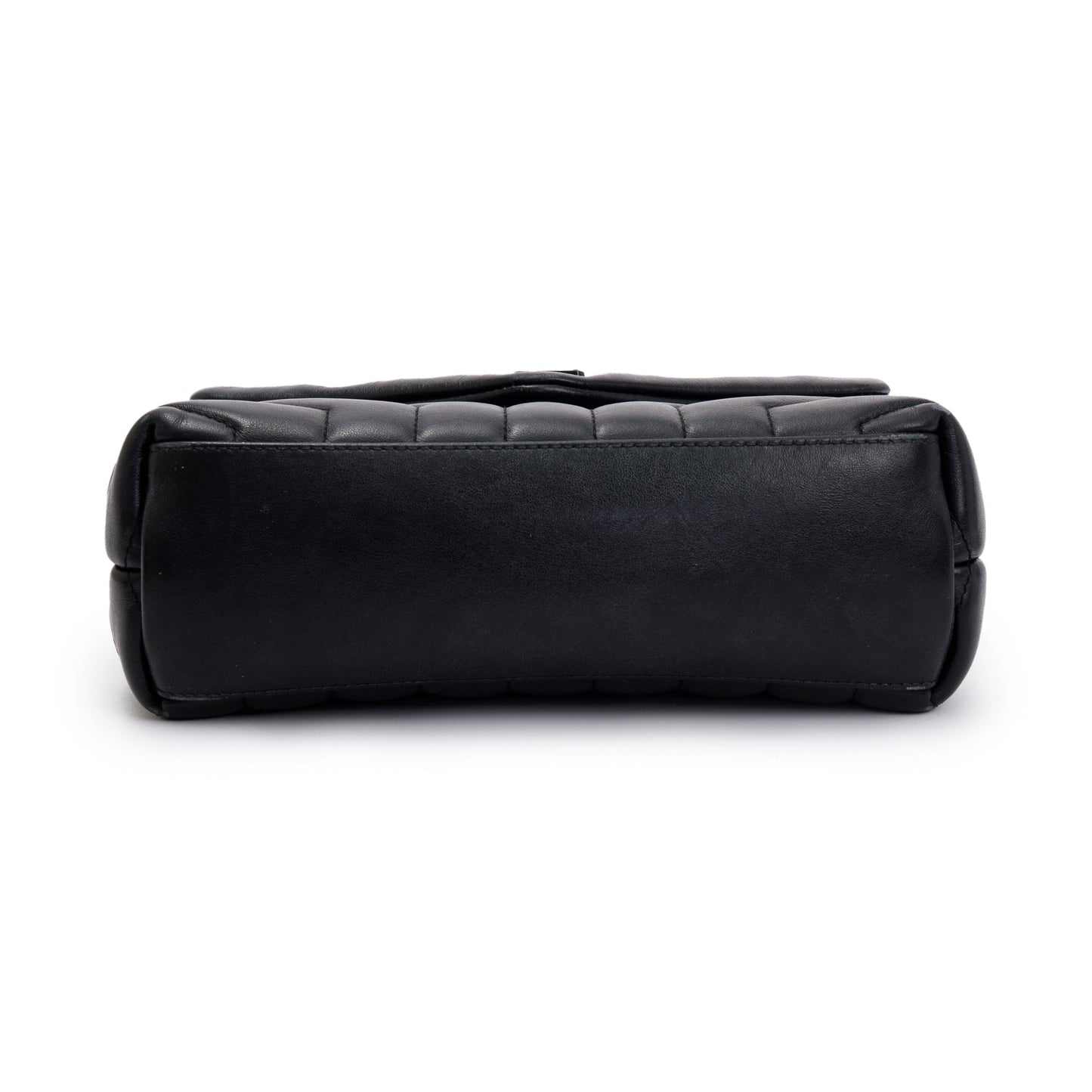 Saint Laurent Black Leather Small Loulou Chain Shoulder Bag