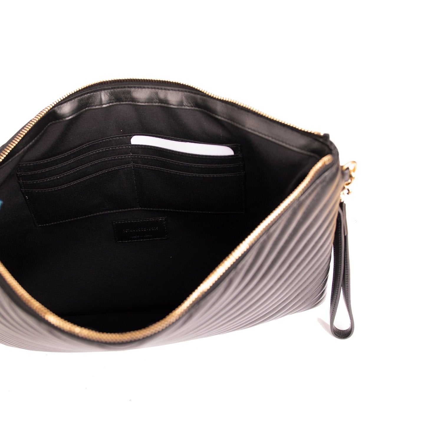Saint Laurent Black Matelasse Document Holder
