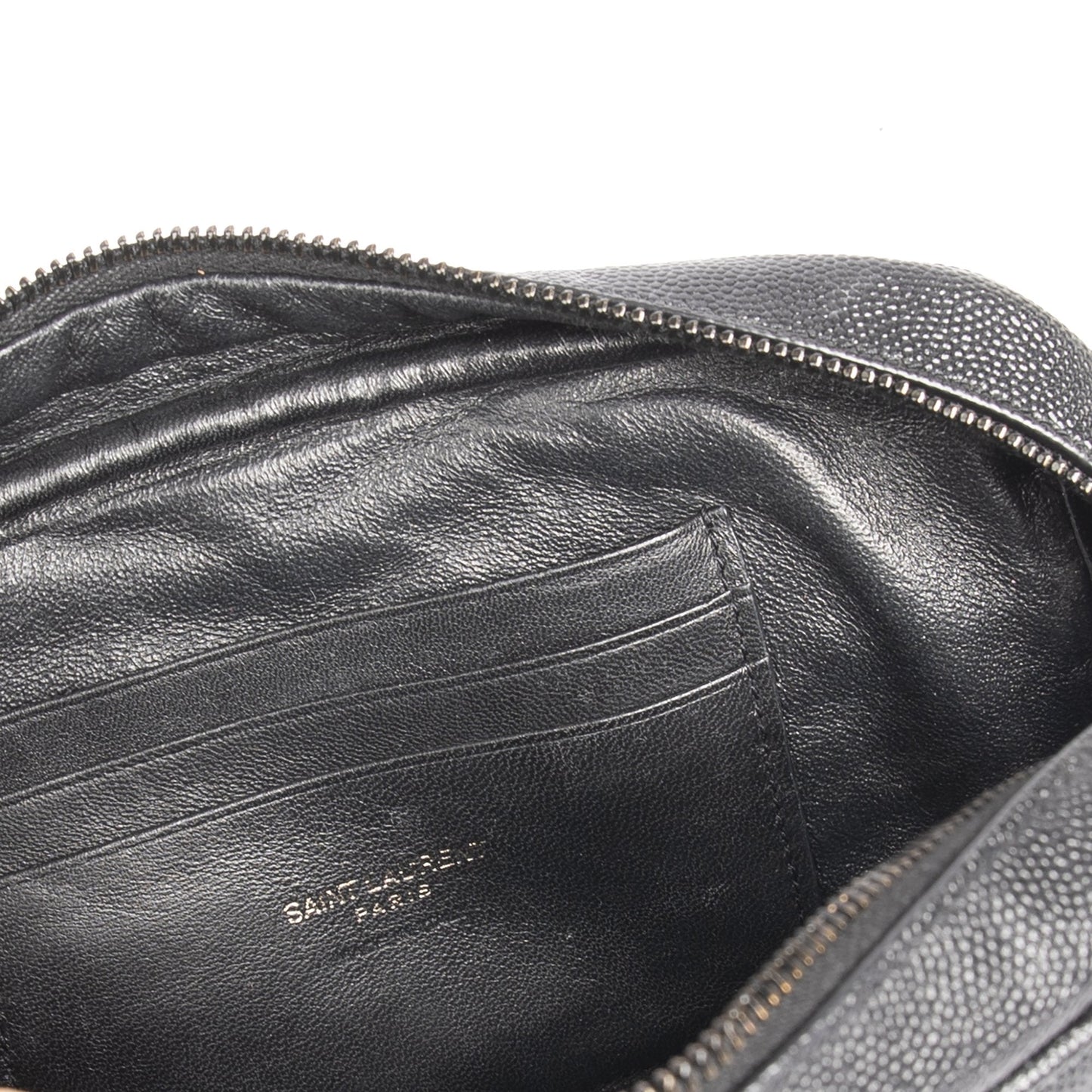 Saint Laurent Black Matelasse Lou Mini Crossbody Bag