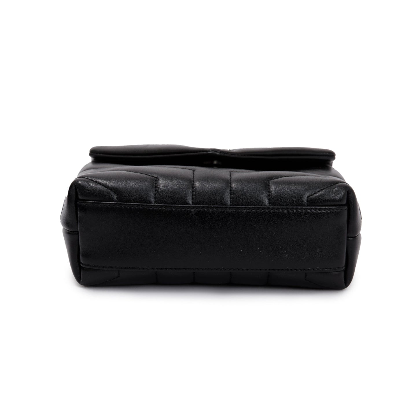 Saint Laurent Black Monogram Matelasse Toy Loulou Crossbody Bag