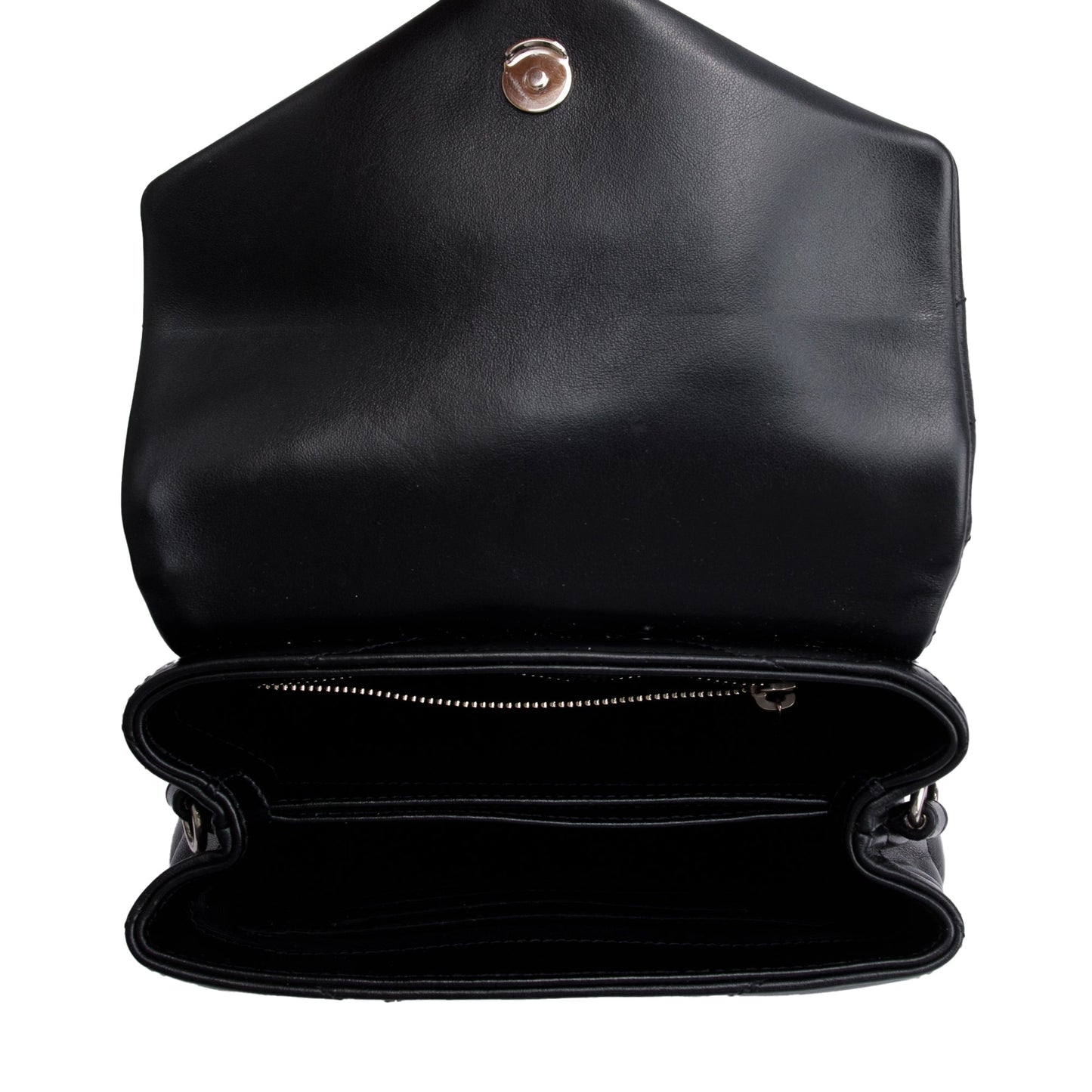 Saint Laurent Black Monogram Matelasse Toy Loulou Crossbody Bag