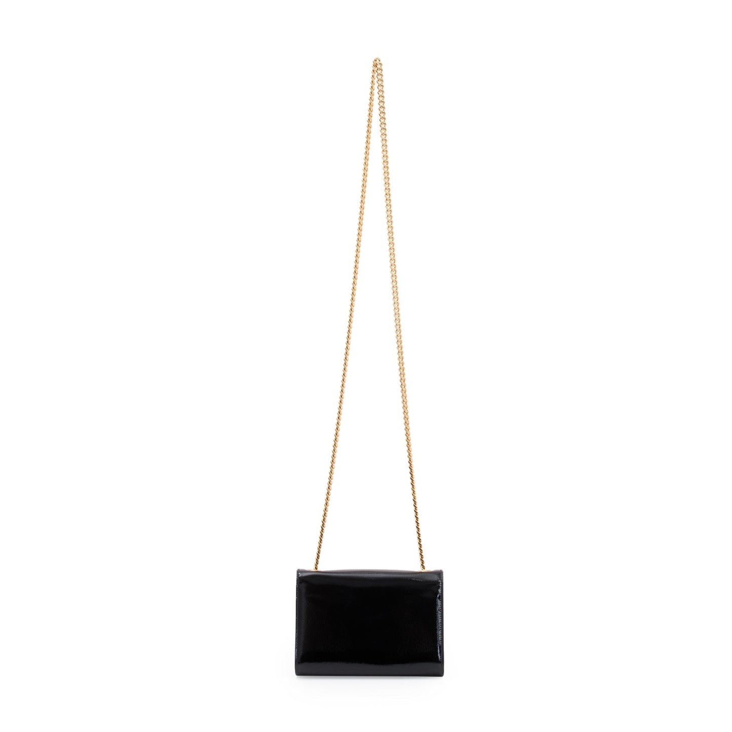 Saint Laurent Black Patent Leather Mini Monogram Kate Bag