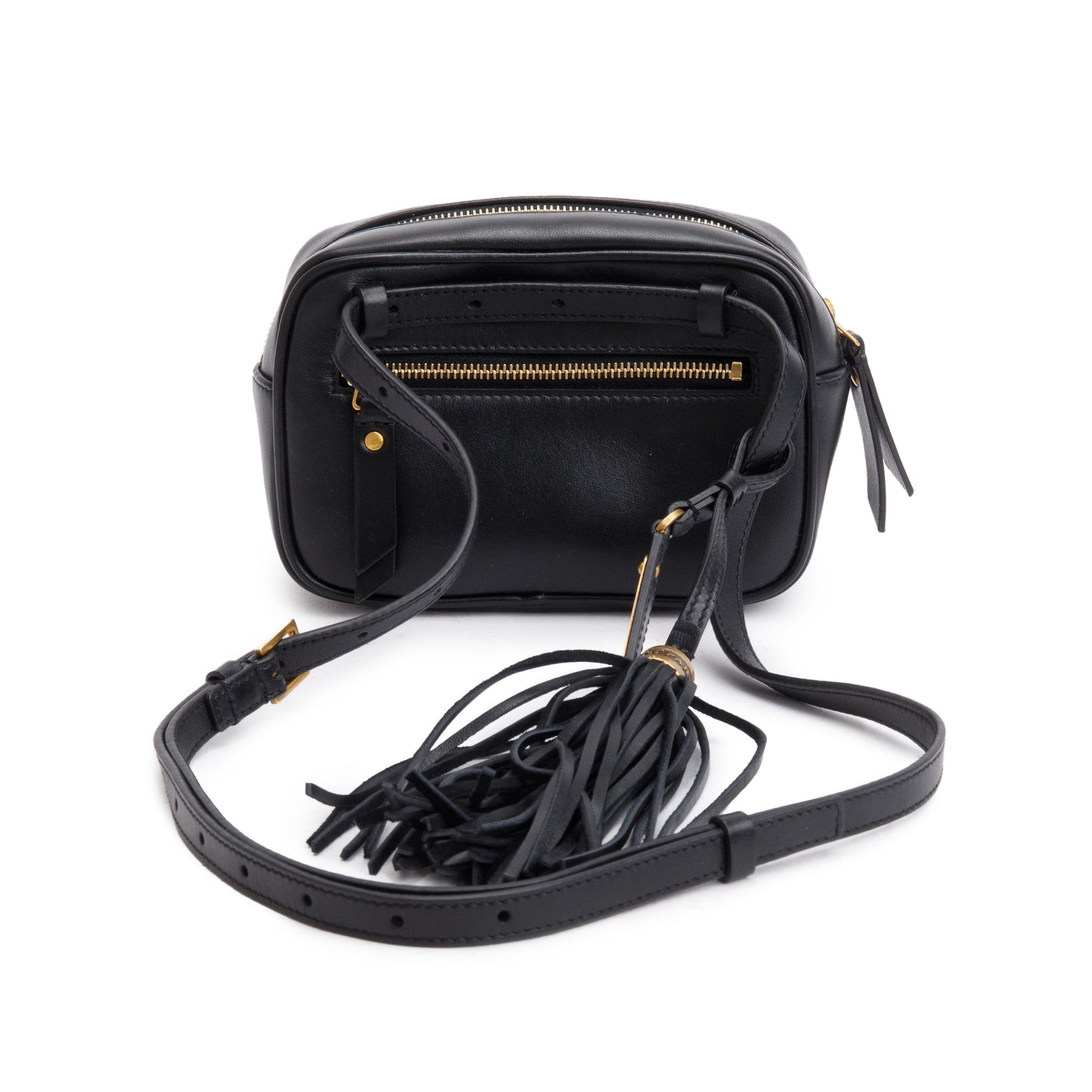 Saint Laurent Black Quilted Calfskin Leather Lou Belt Bag