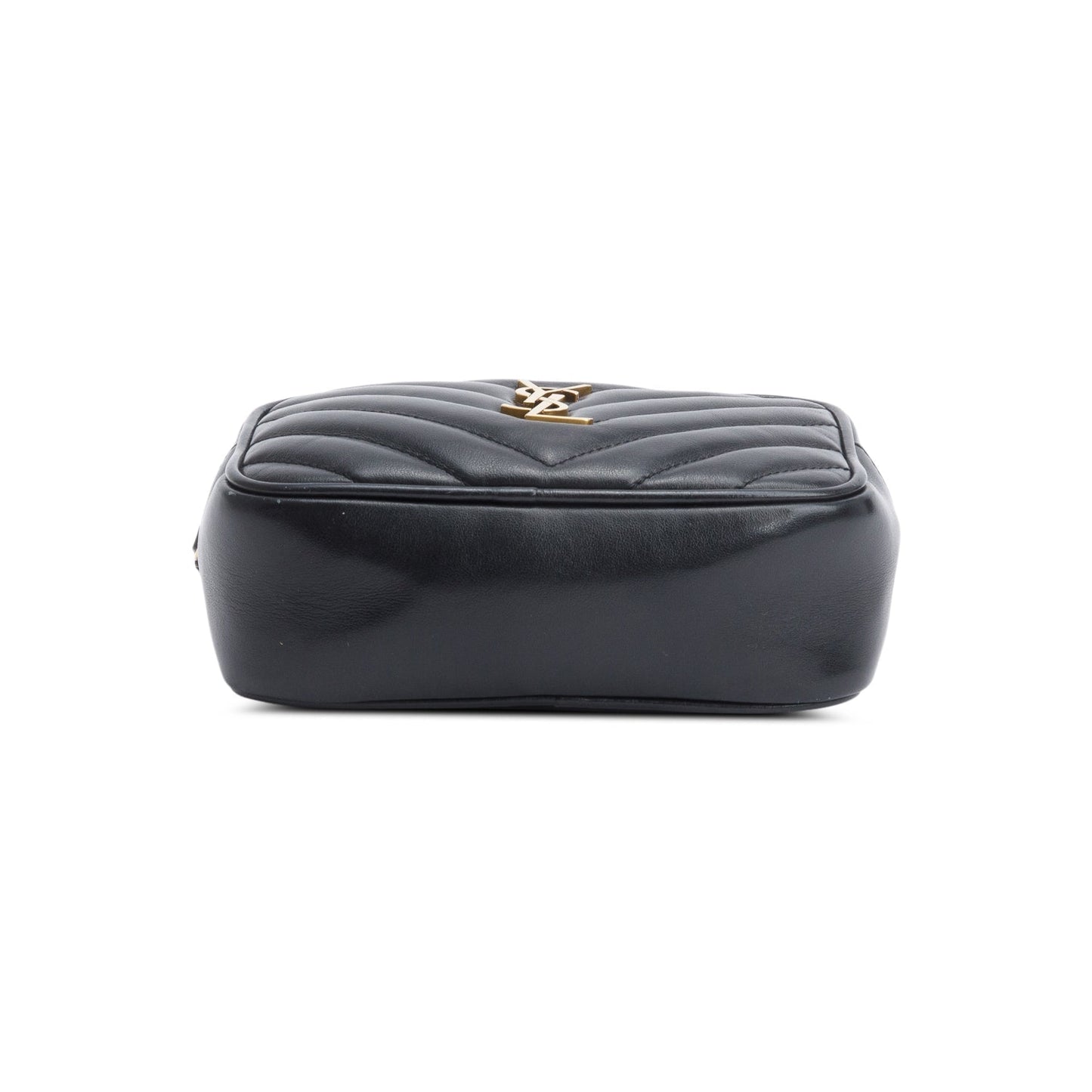 Saint Laurent Black Quilted Calfskin Leather Lou Belt Bag