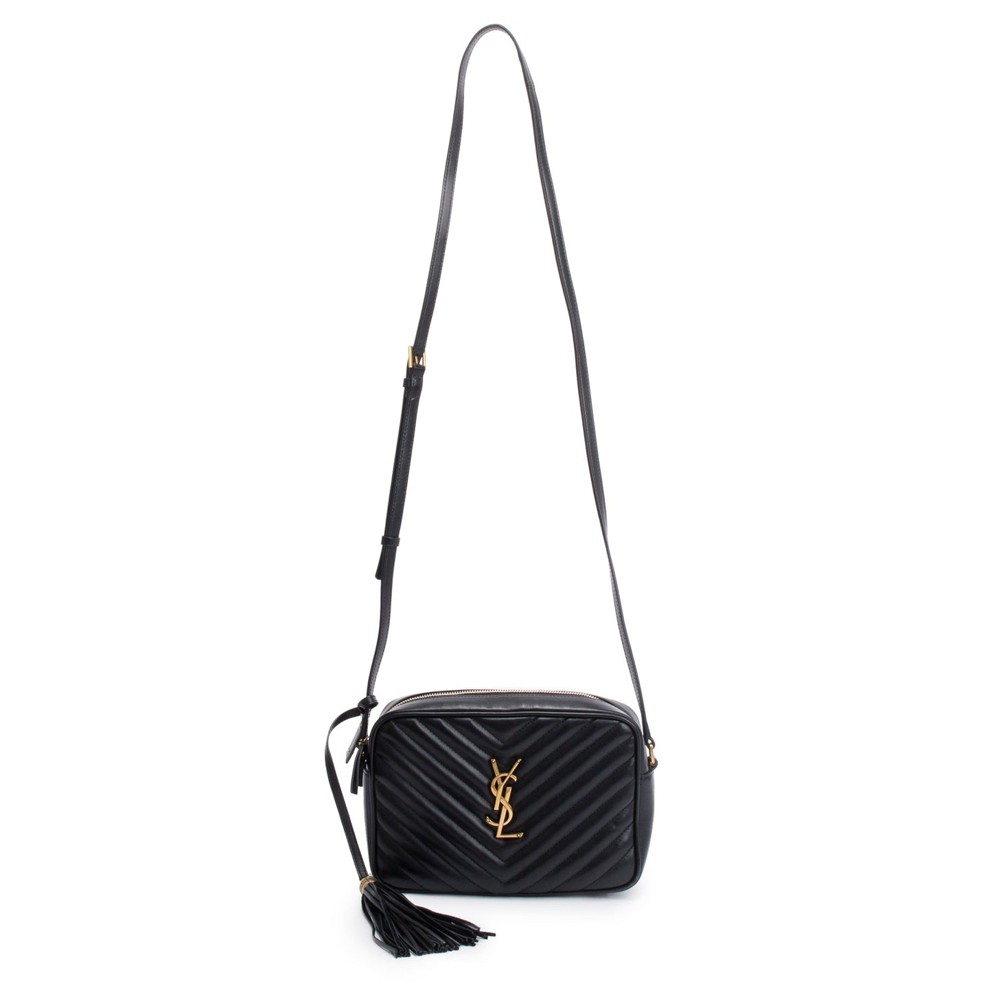 Saint Laurent Black Quilted Leather Lou Camera Bag