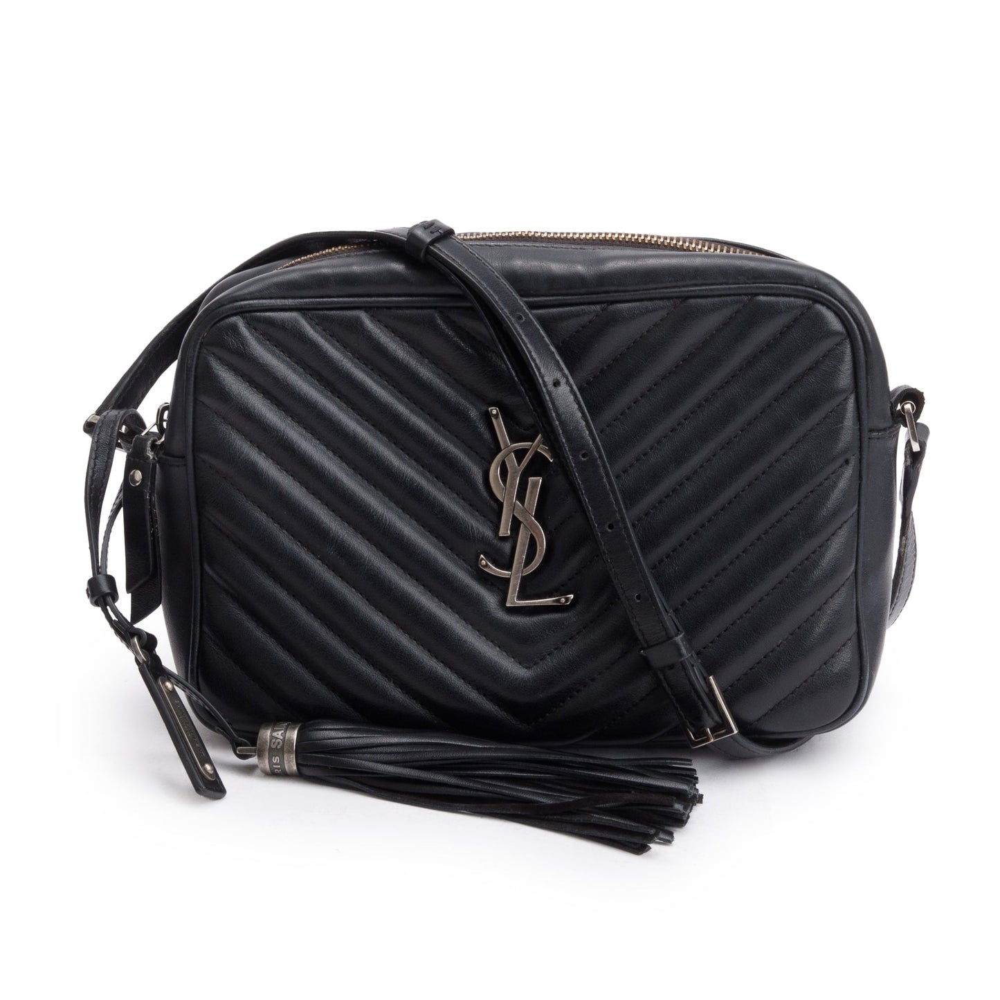 Saint Laurent Black Quilted Leather Lou Camera Bag