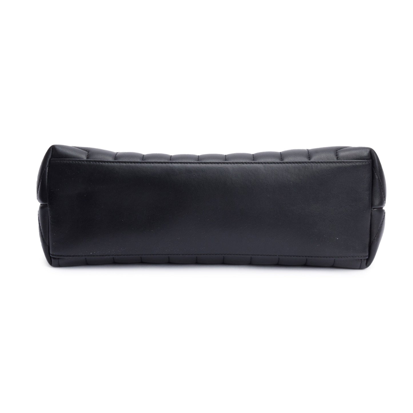 Saint Laurent Black Quilted Leather Medium Loulou Monogram Shoulder Bag