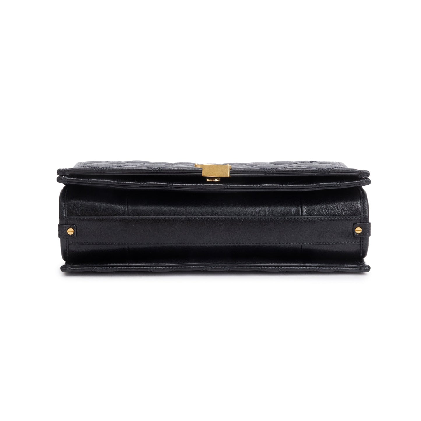 Saint Laurent Black Quilted Leather Small Becky Chain Bag