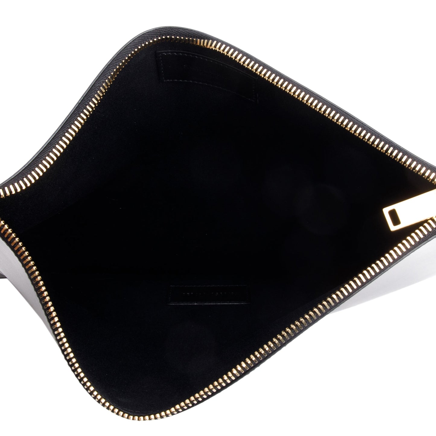 Saint Laurent Black Smooth Leather Large Zipped Document Holder