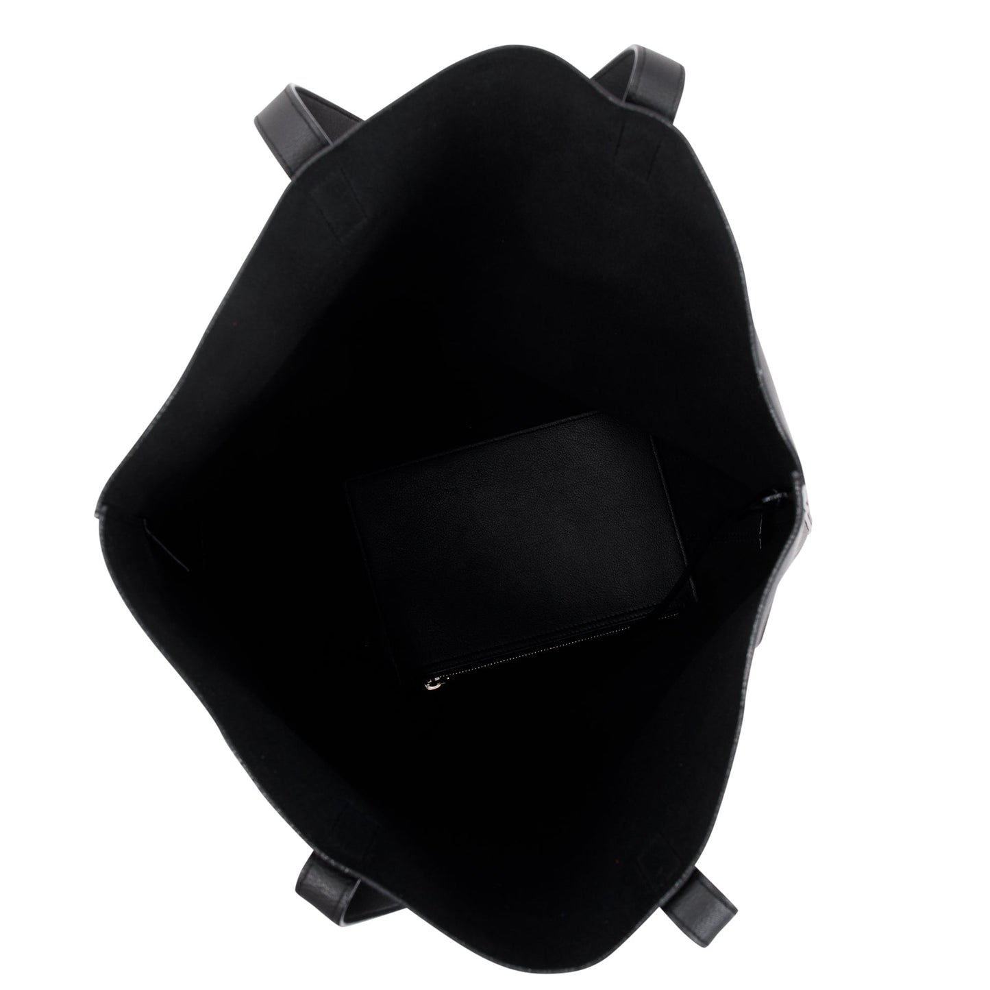 Saint Laurent Black Soft Calfskin Leather N/S Shopping Tote
