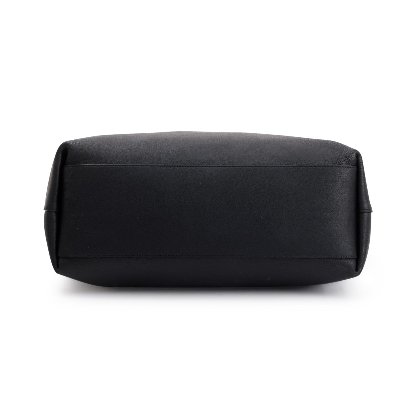 Saint Laurent Black Soft Calfskin Leather N/S Shopping Tote