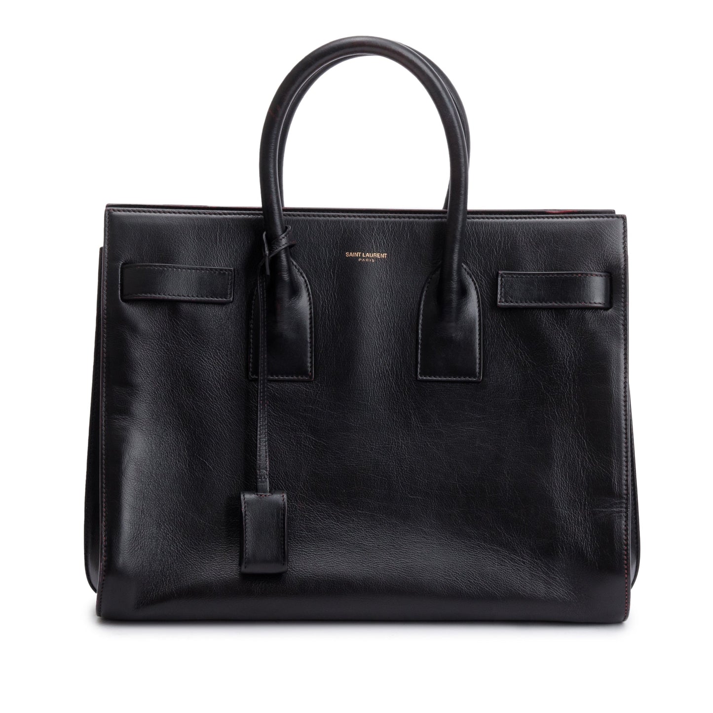 Saint Laurent Black Supple Leather Small Sac De Jour