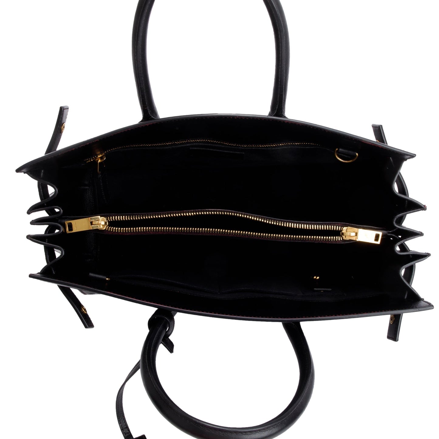 Saint Laurent Black Supple Leather Small Sac De Jour