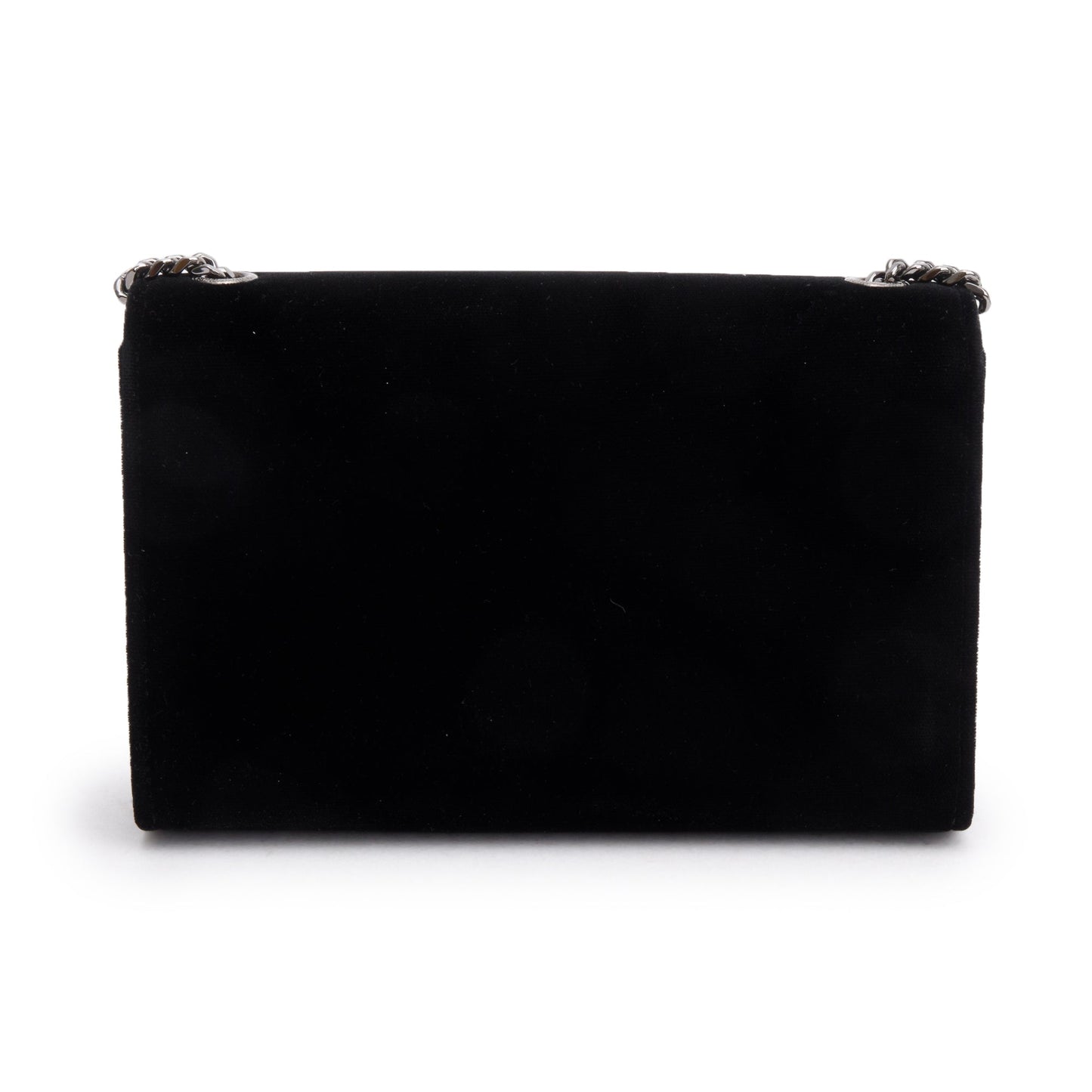 Saint Laurent Black Velvet Crystal Small Kate Tassel Bag