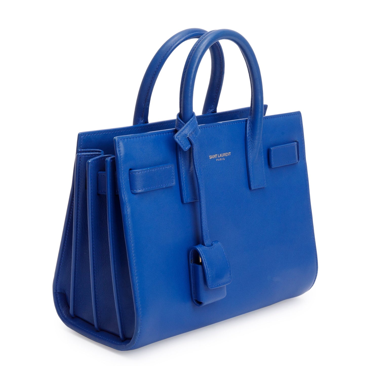 Saint Laurent Blue Smooth Leather Nano Sac De Jour