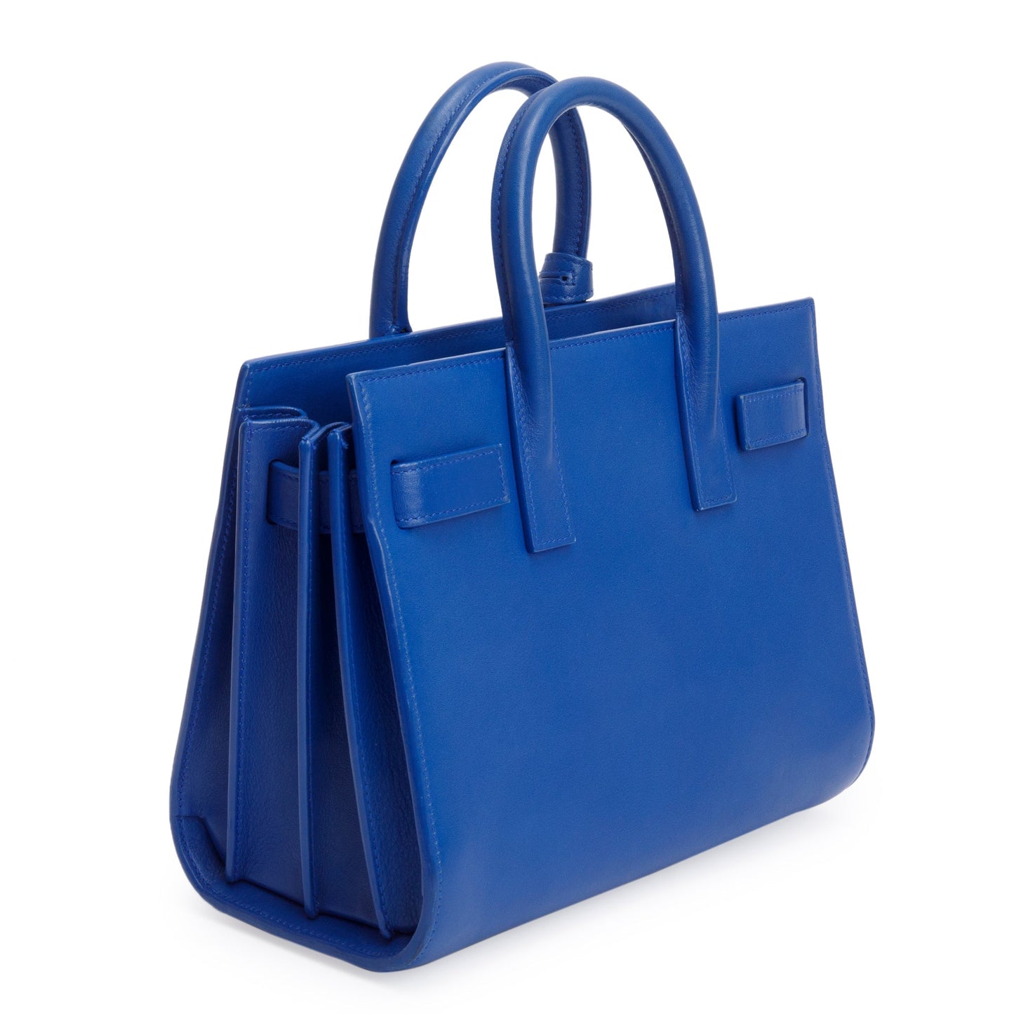 Saint Laurent Blue Smooth Leather Nano Sac De Jour