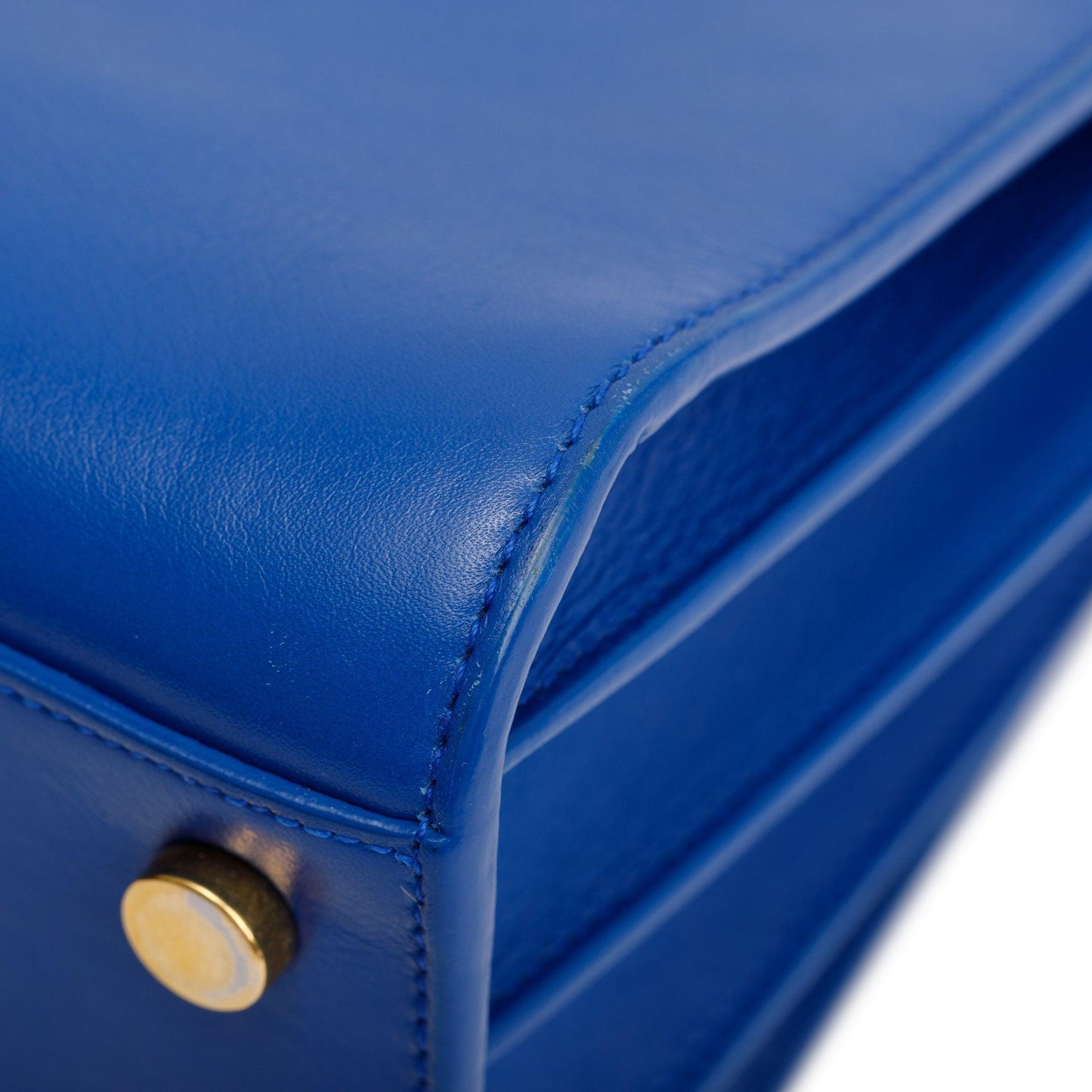 Saint Laurent Blue Smooth Leather Nano Sac De Jour