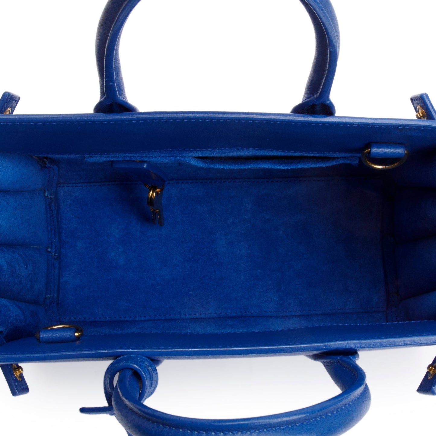 Saint Laurent Blue Smooth Leather Nano Sac De Jour