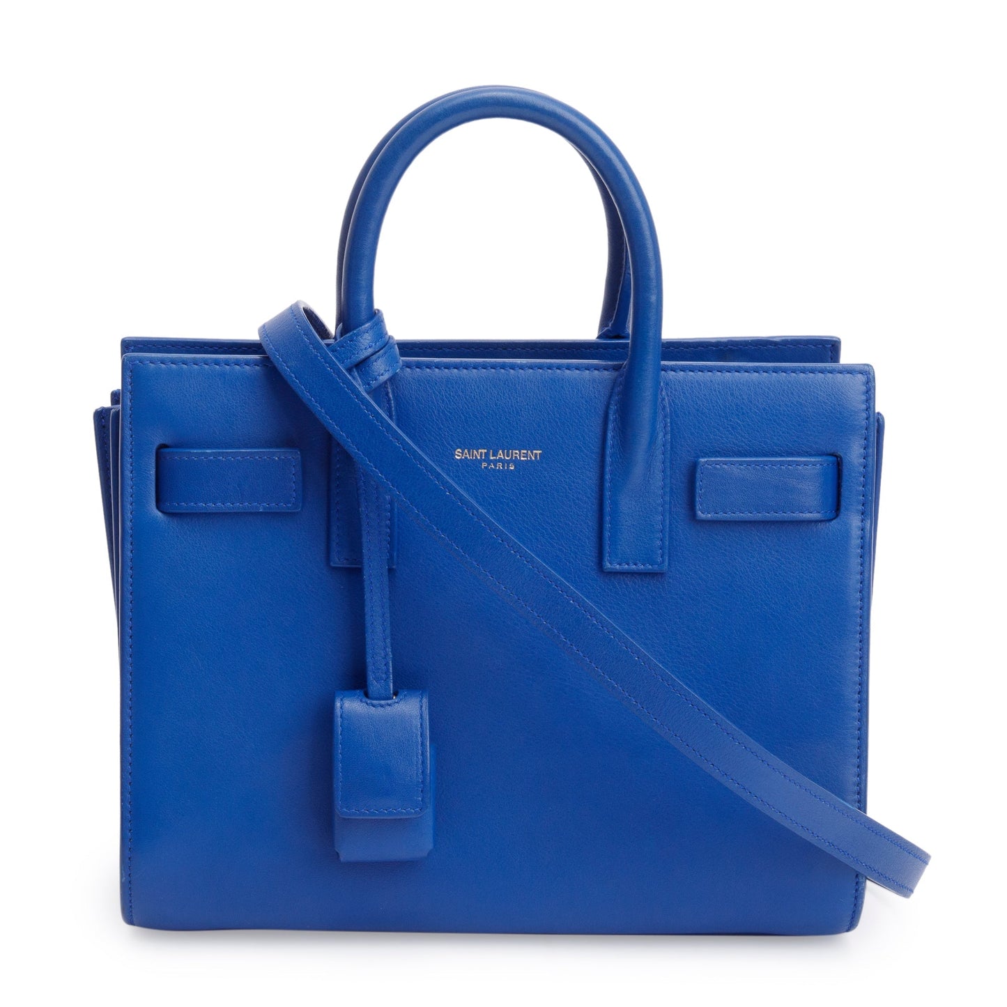 Saint Laurent Blue Smooth Leather Nano Sac De Jour