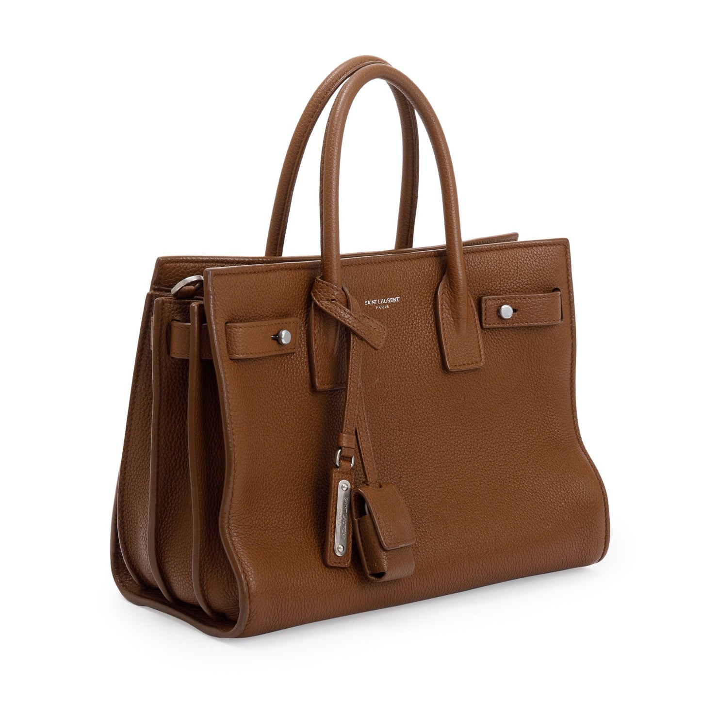 Saint Laurent Brown Grained Calfskin Leather Baby Sac De Jour