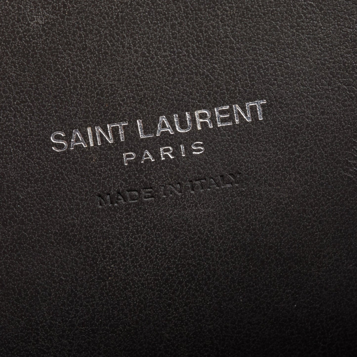 Saint Laurent Brown Grained Leather Python Trim Baby Sac De Jour