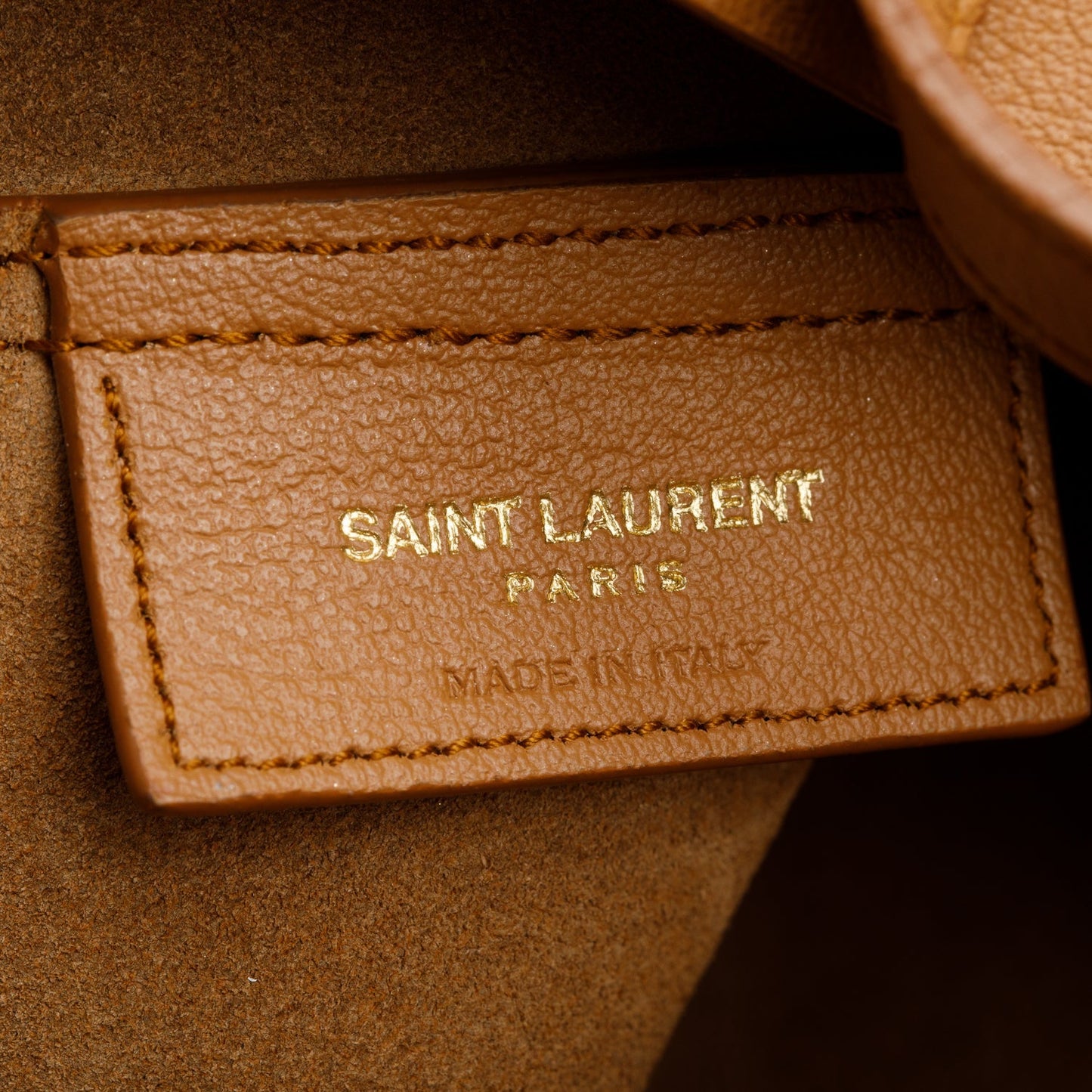 Saint Laurent Brown Leather Fringe E/W Shopping Tote