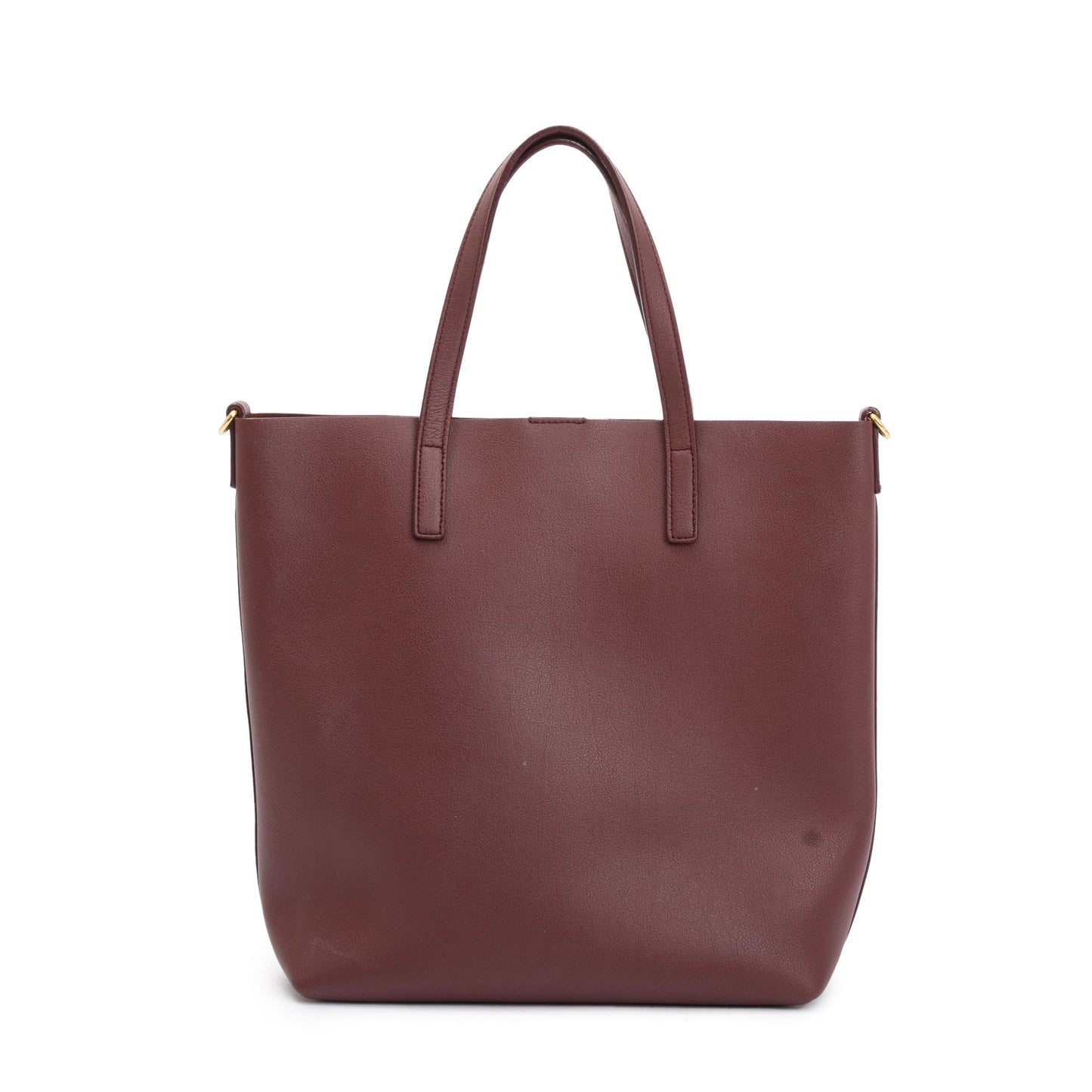 Saint Laurent Burgandy Leather Toy Shopping Tote