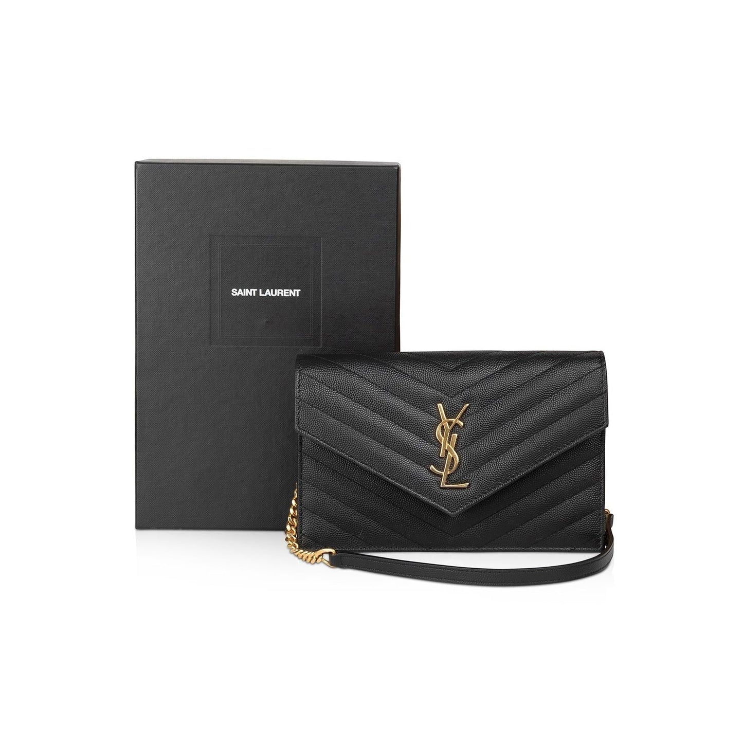 Saint Laurent Cassandre Envelope Chain Wallet