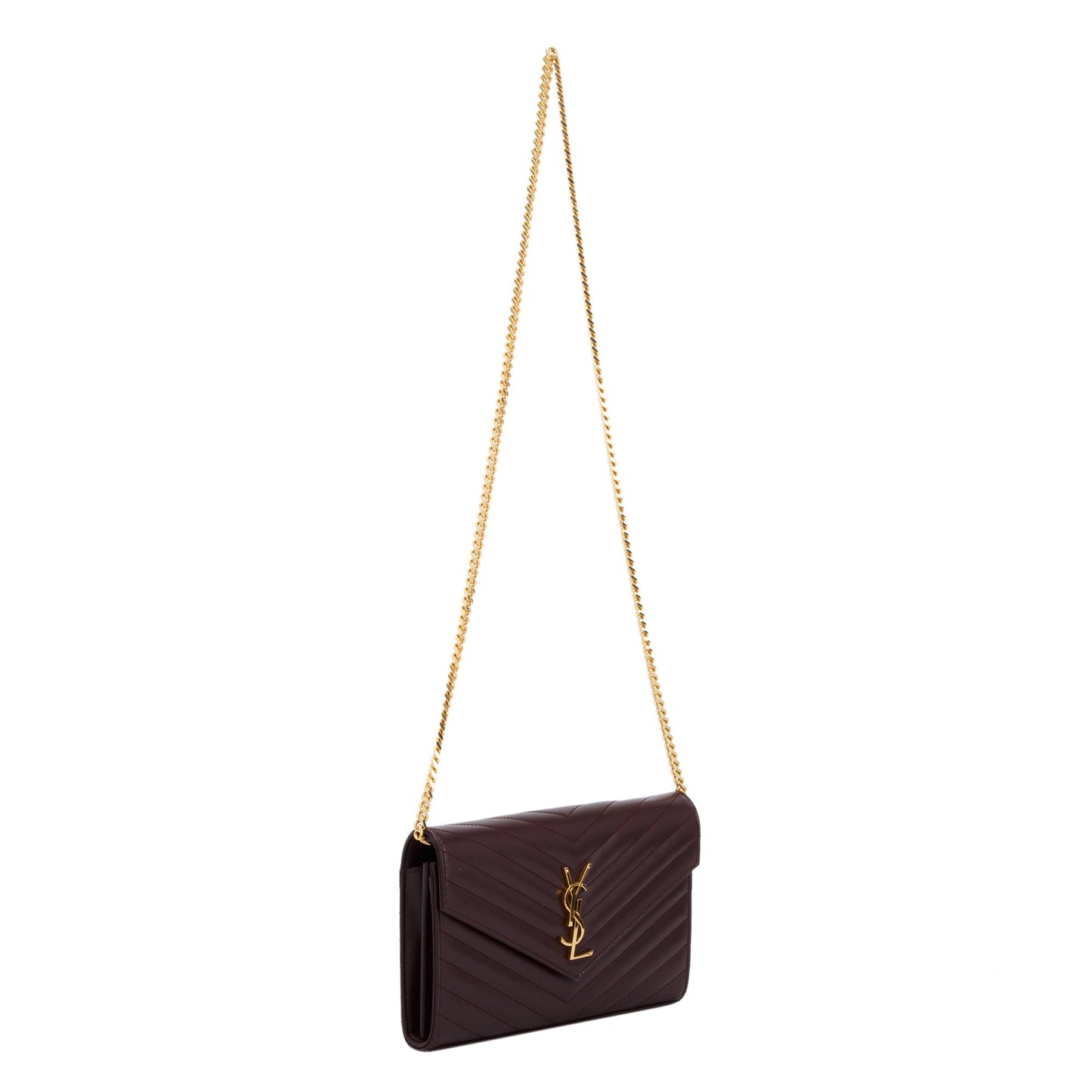 Saint Laurent Cassandre Matelasse Chain Wallet