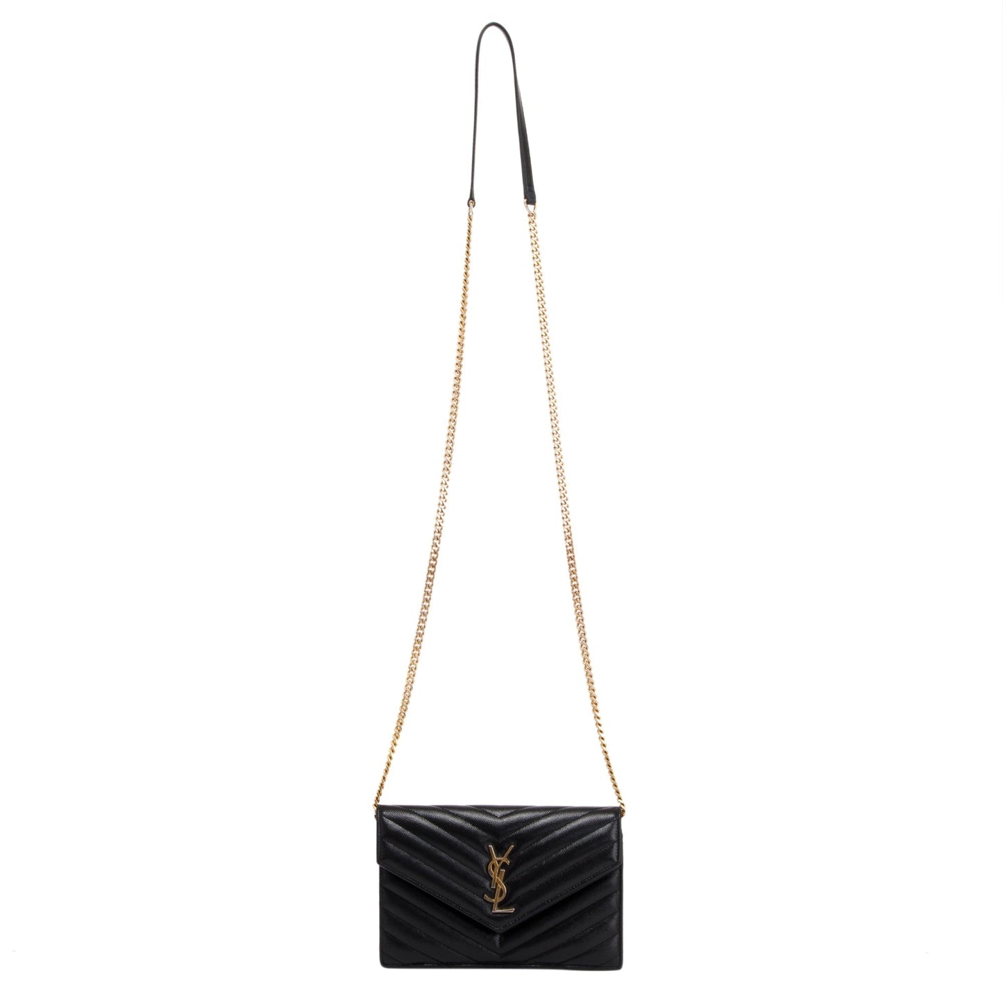 Saint Laurent Cassandre Matelasse Chain Wallet