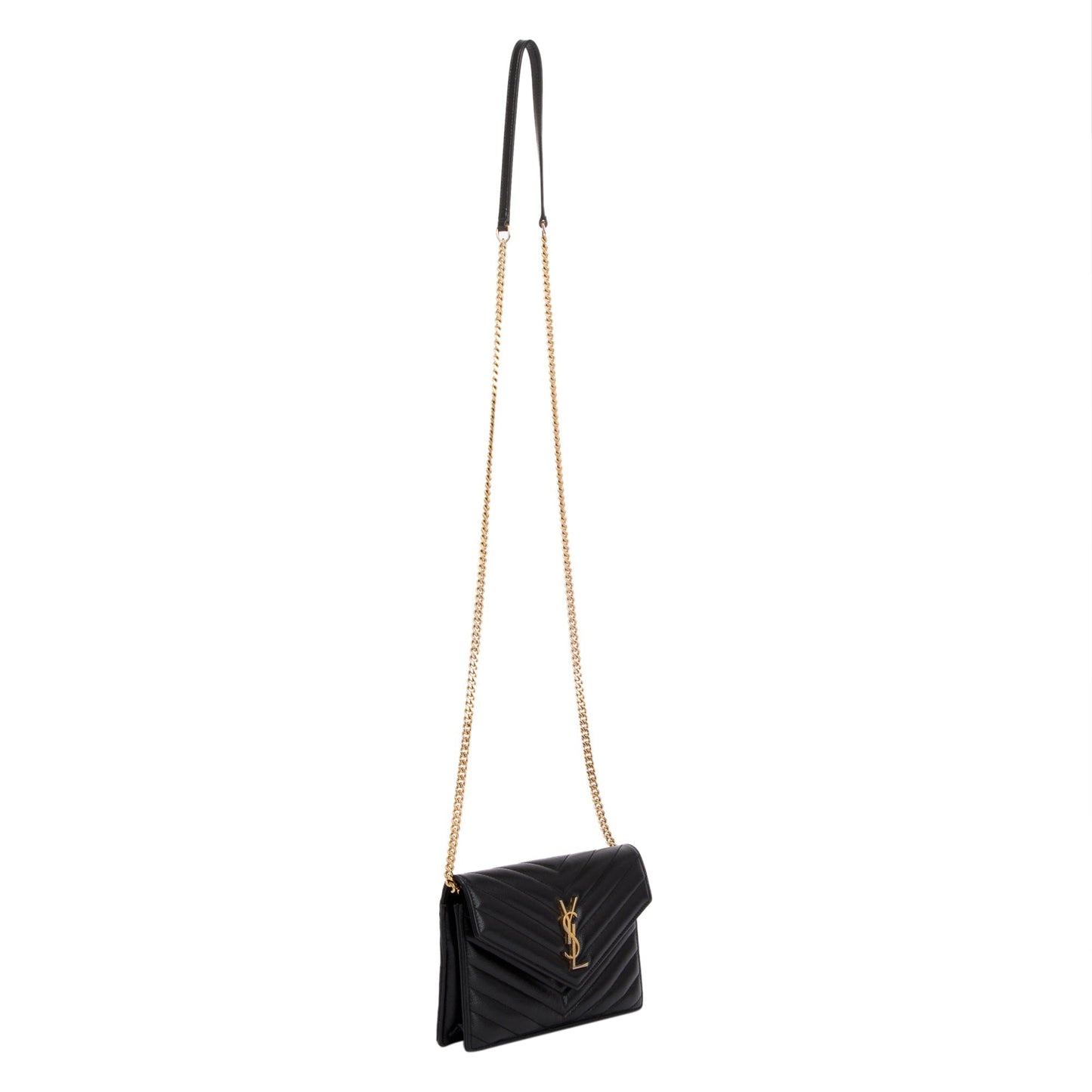 Saint Laurent Cassandre Matelasse Chain Wallet