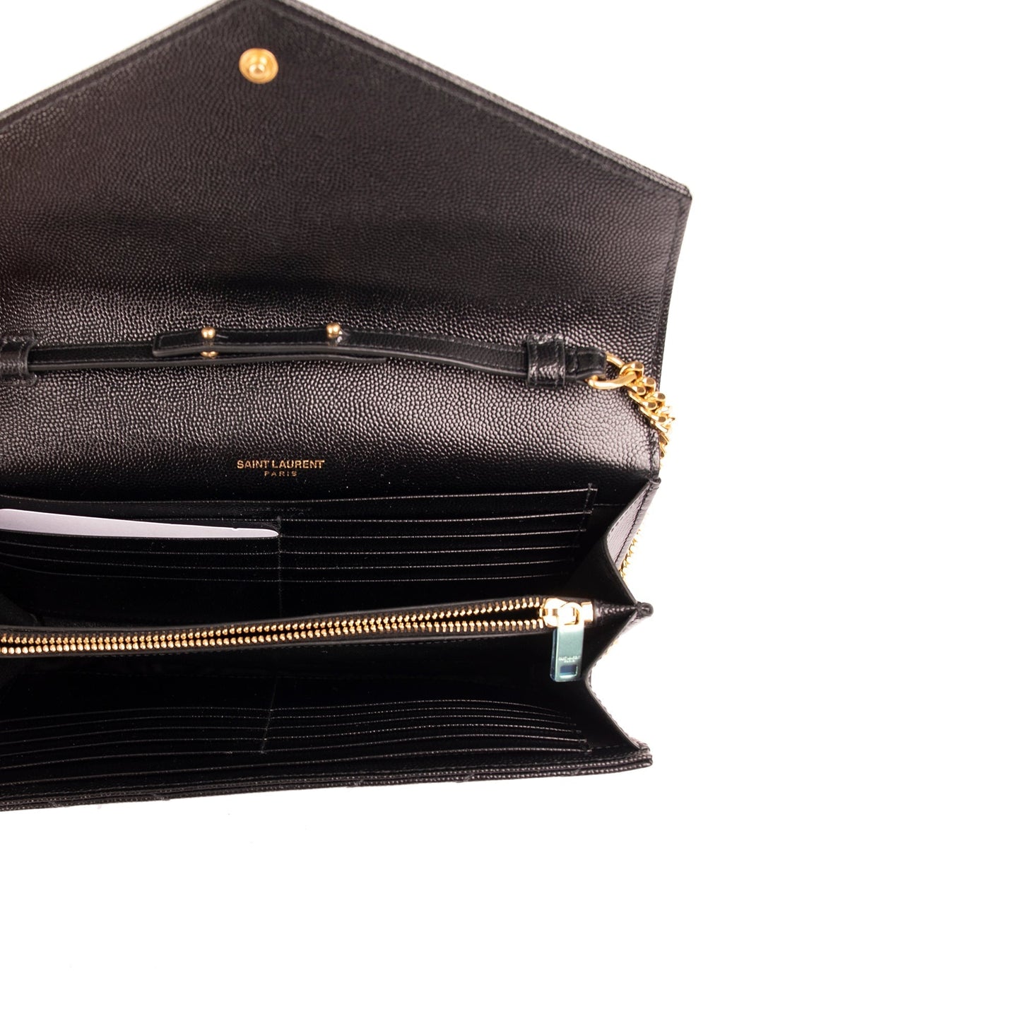 Saint Laurent Cassandre Matelasse Chain Wallet