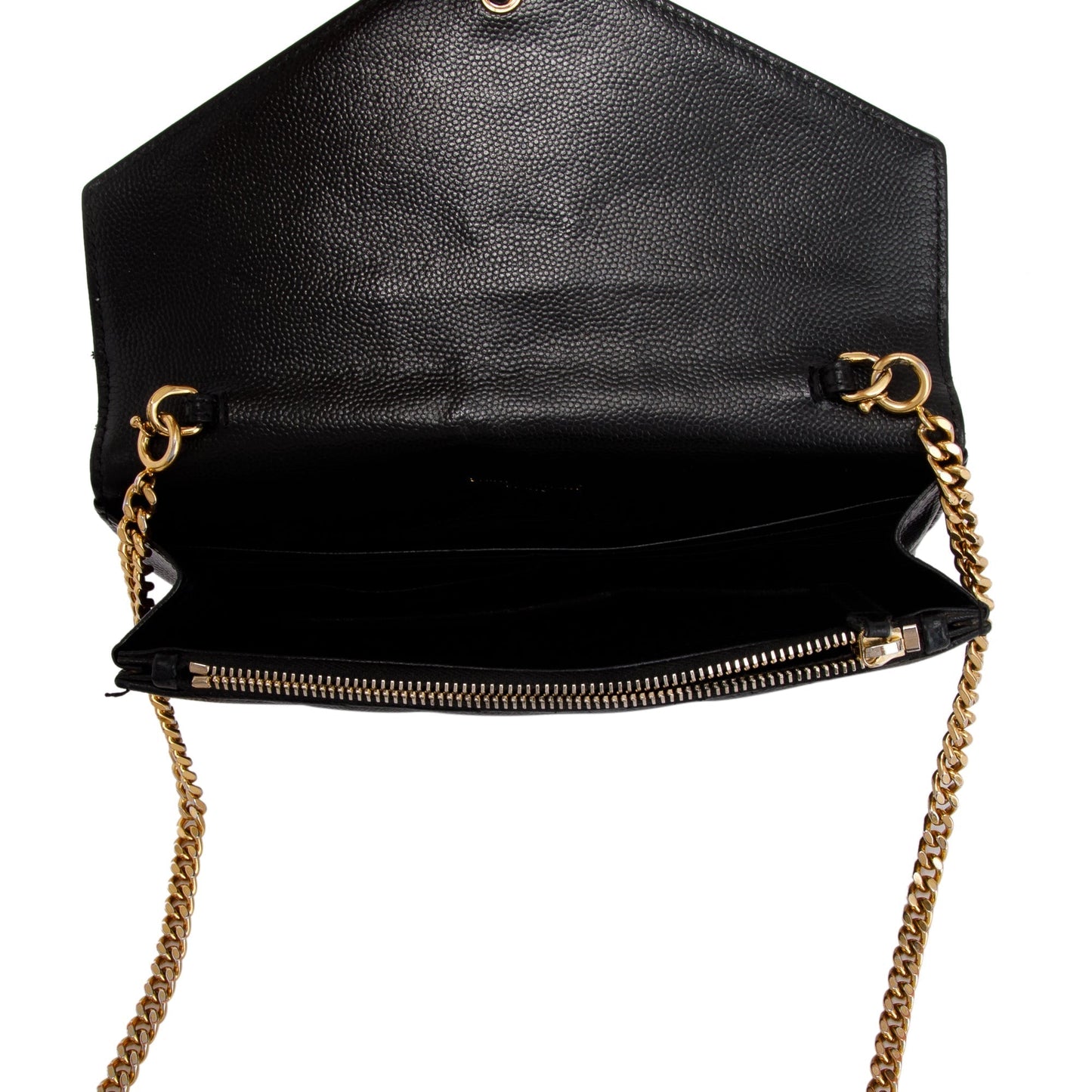 Saint Laurent Cassandre Matelasse Chain Wallet