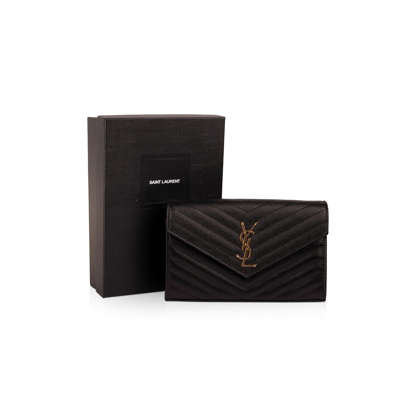 Saint Laurent Cassandre Matelasse Chain Wallet