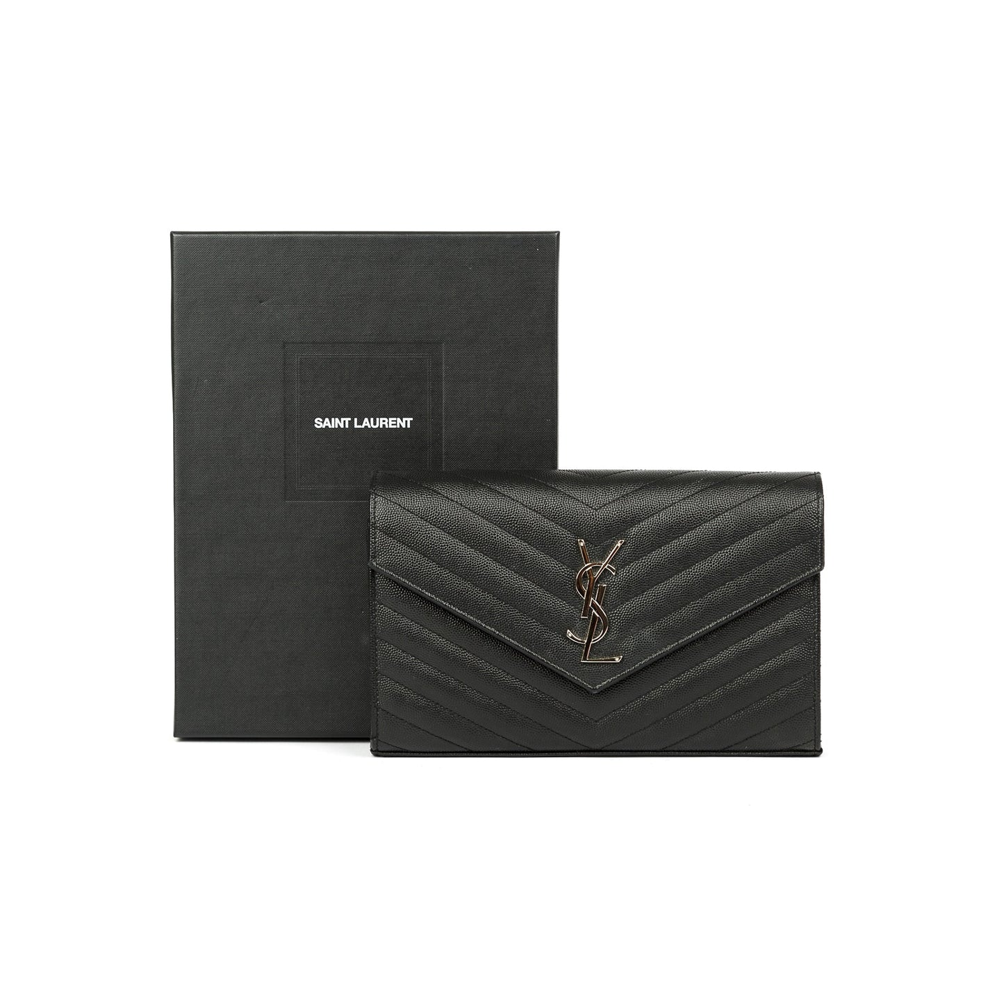 Saint Laurent Cassandre Matelasse Chain Wallet