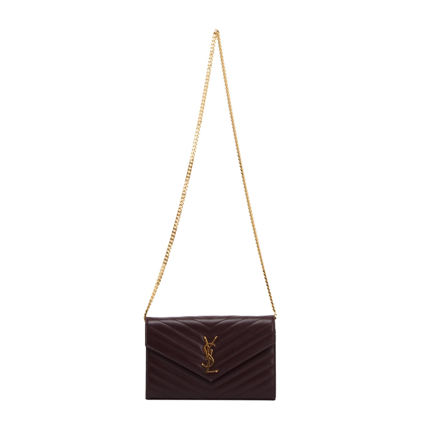 Saint Laurent Cassandre Matelasse Chain Wallet