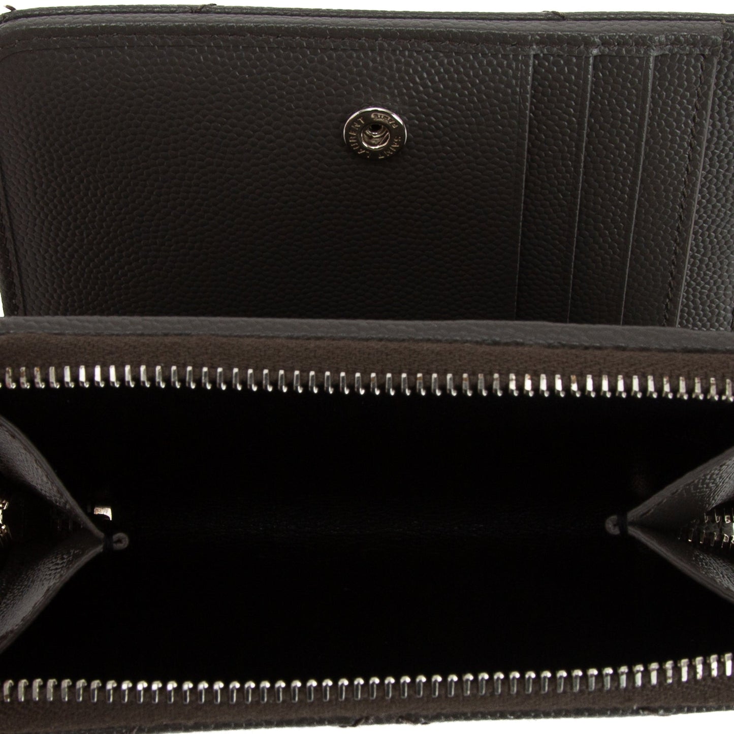 Saint Laurent Cassandre Matelasse Compact Zip Around Wallet