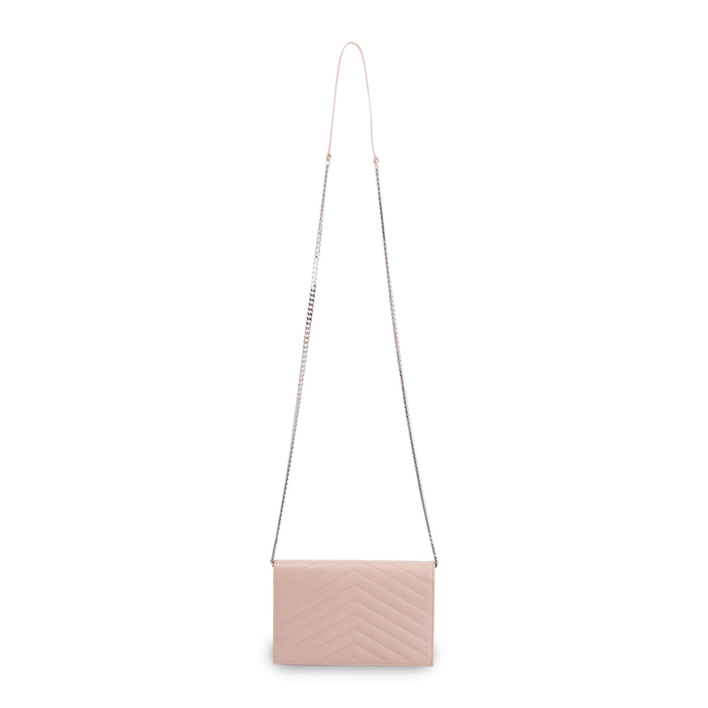 Saint Laurent Cassandre Matelasse Envelope Chain Wallet