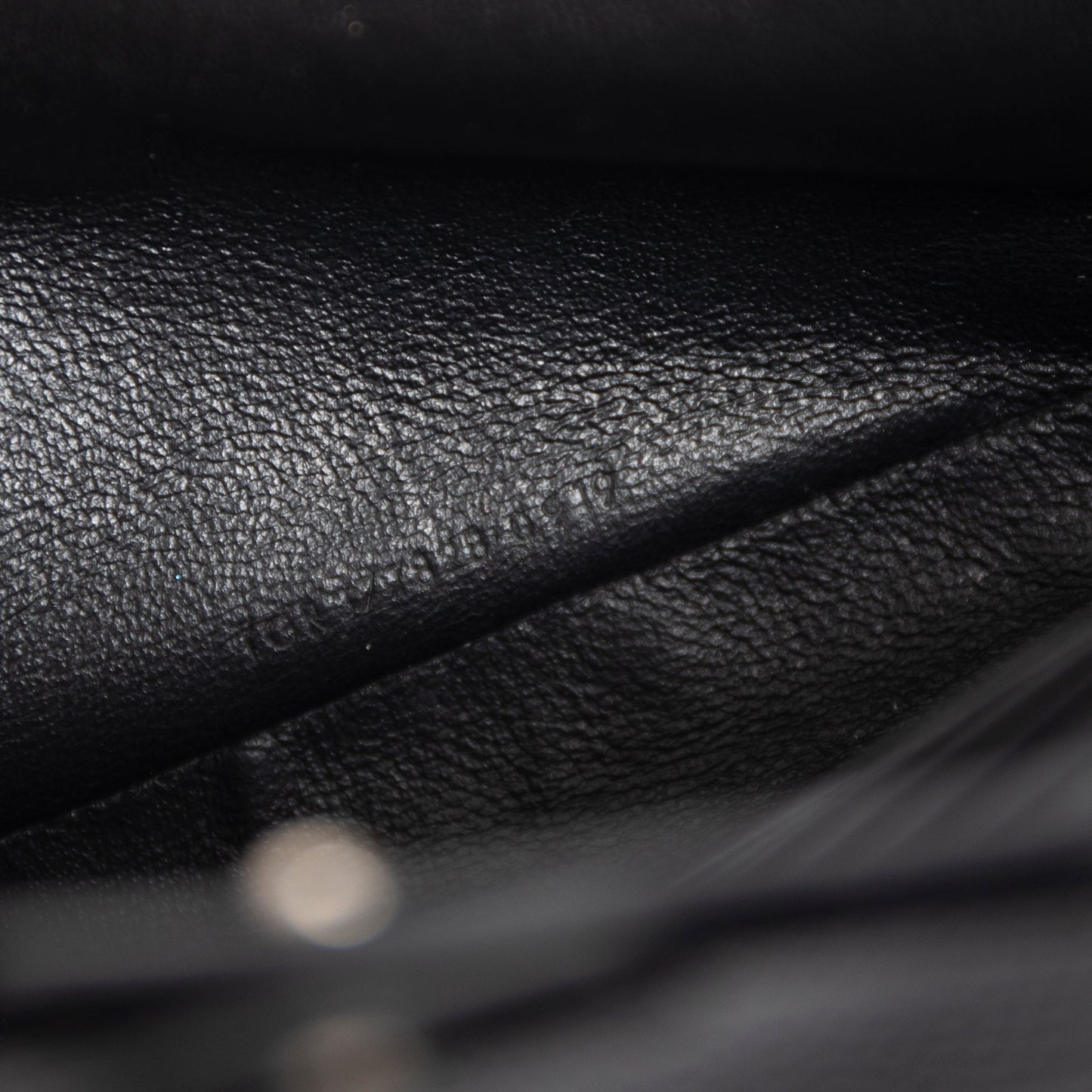 Saint Laurent Chevron Leather Cassandre Chain Wallet