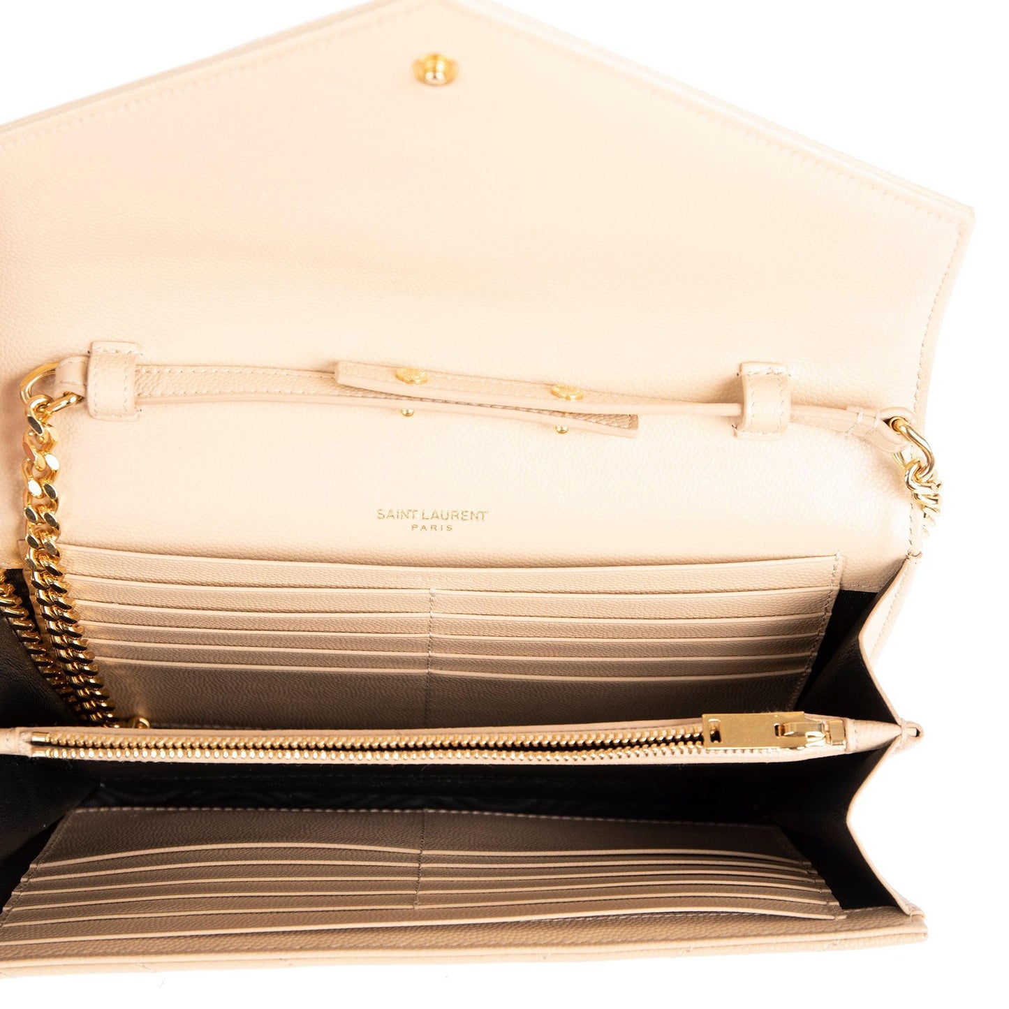 Saint Laurent Classic Monogram Envelope Chain Wallet