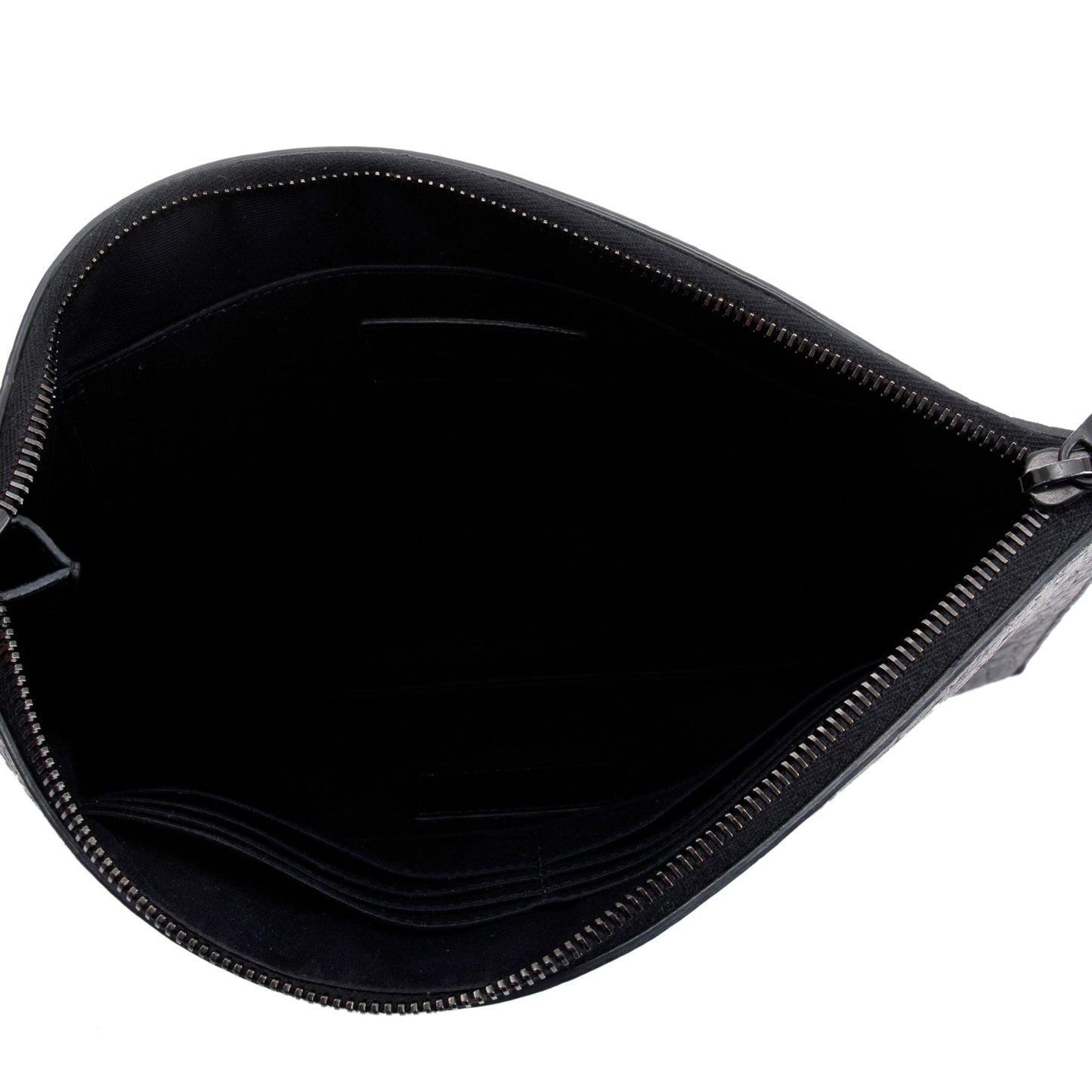 Saint Laurent Croc Embossed Monogram Zip Pouch