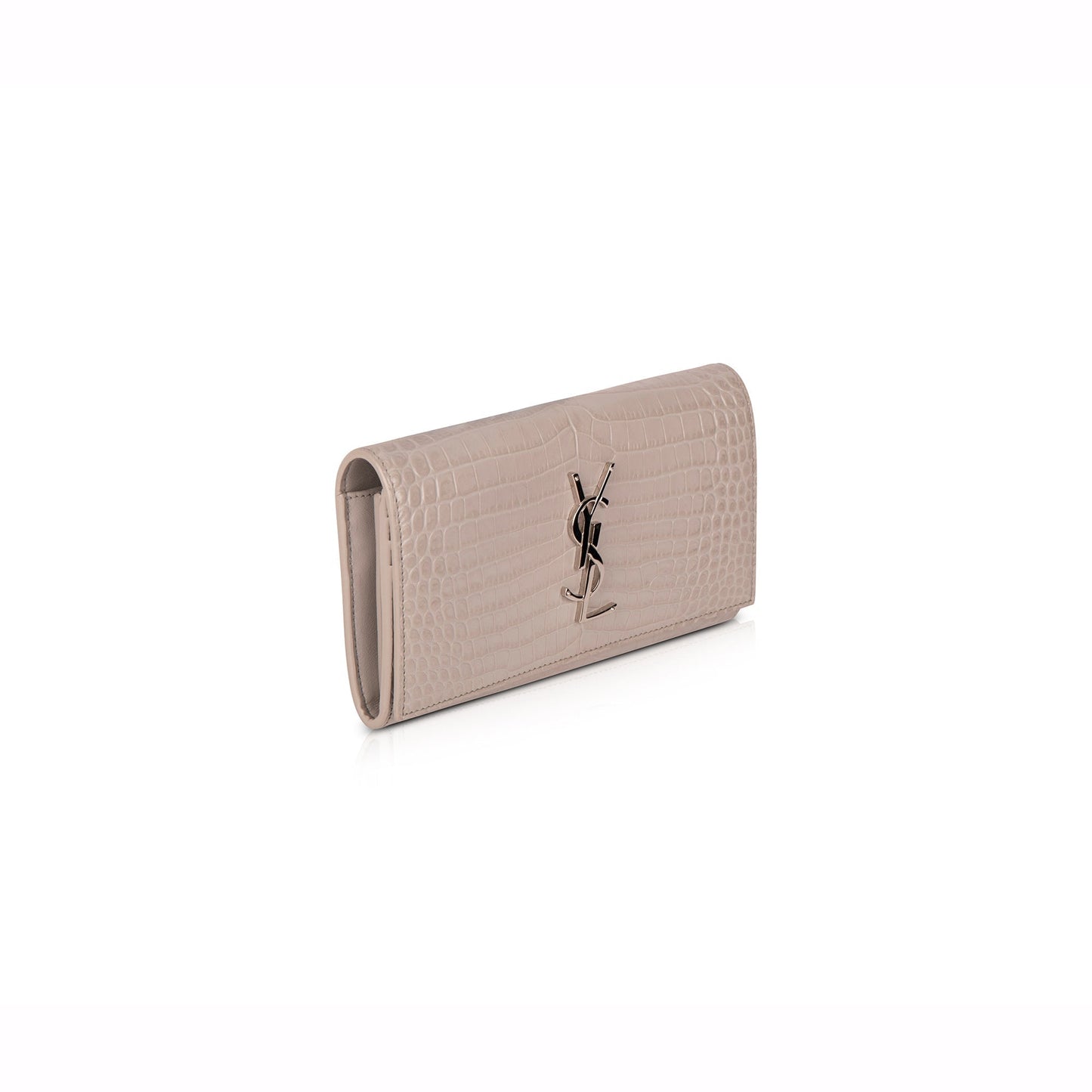 Saint Laurent Crocodile Embossed Continental Wallet