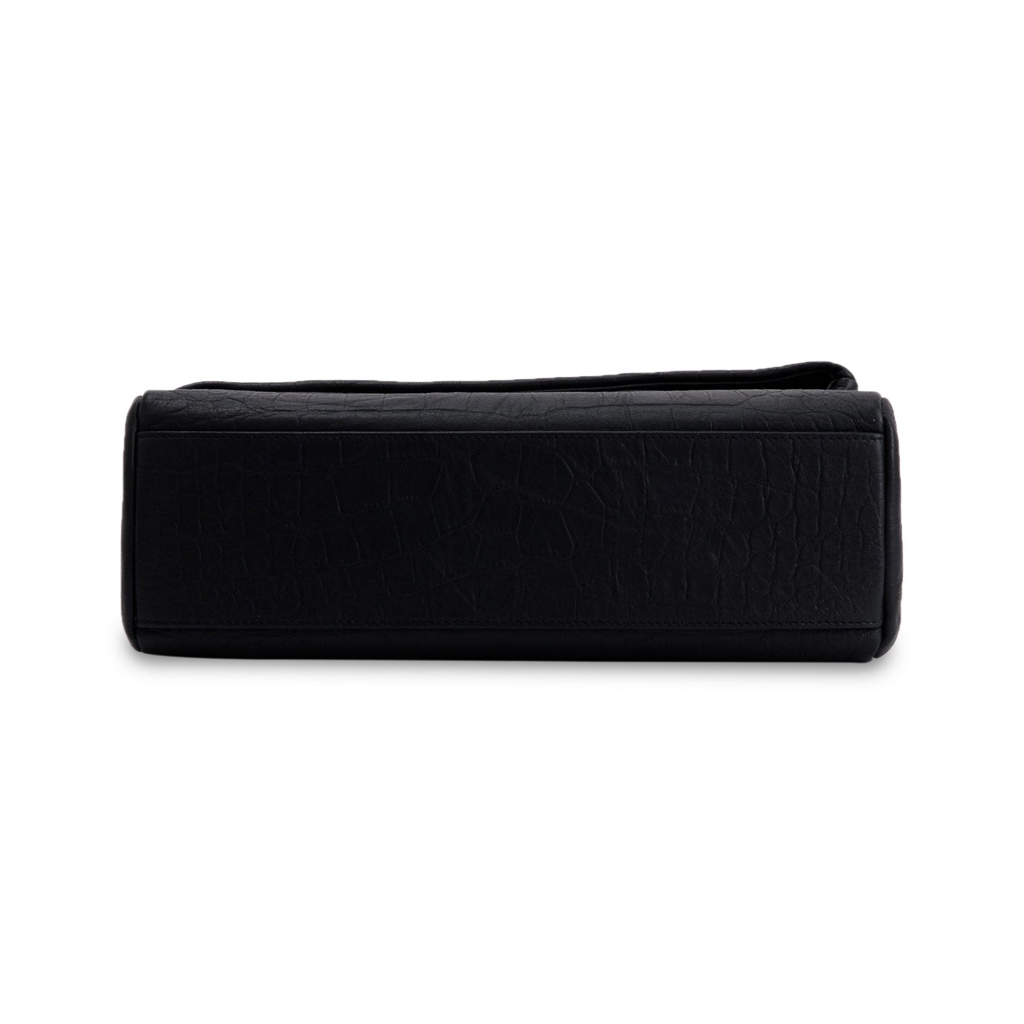 Saint Laurent Crocodile Embossed Medium Monogram West Hollywood Fold-Over Bag