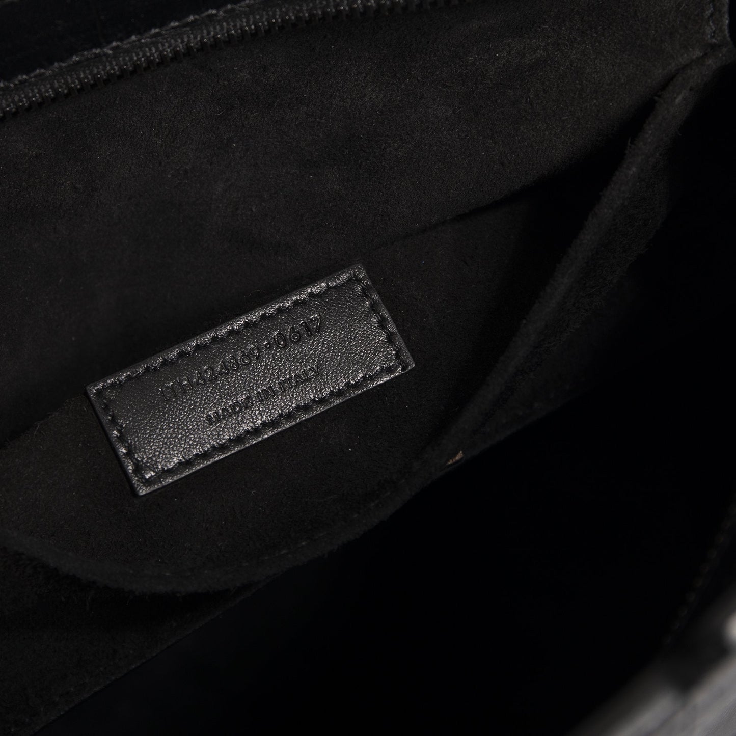 Saint Laurent Crocodile Embossed Small Cabas Bag