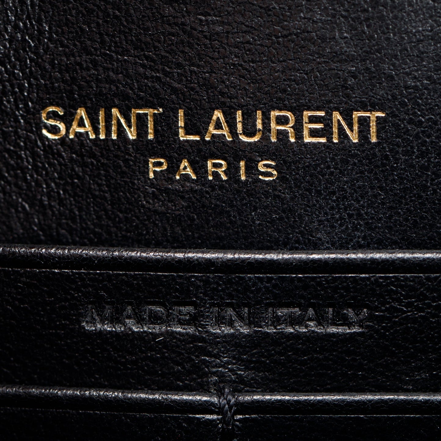 Saint Laurent Crocodile Embossed Sunset Chain Wallet