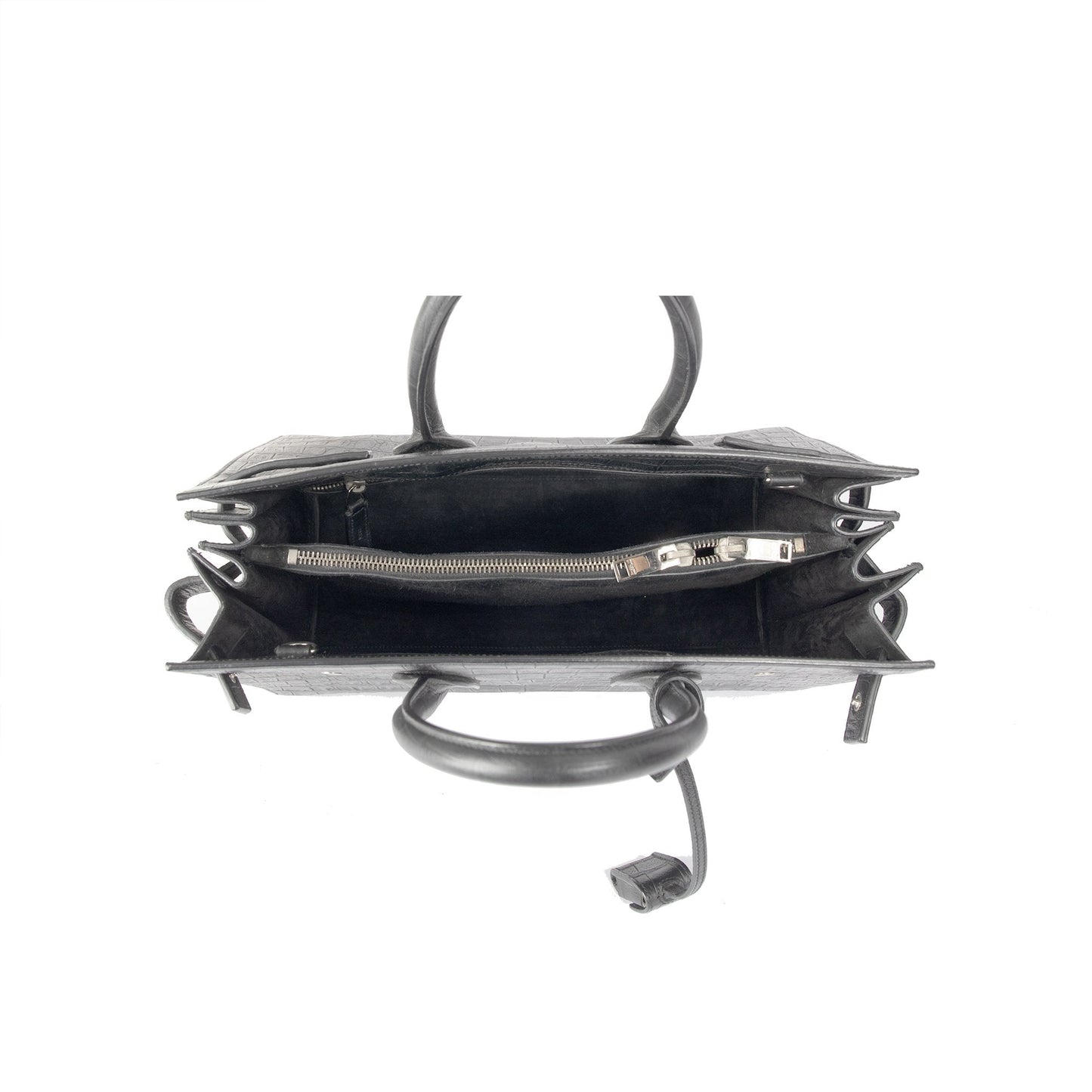 Saint Laurent Embossed Crocodile Small Sac De Jour