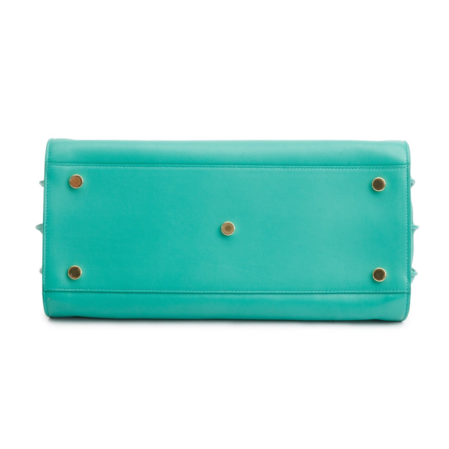 Saint Laurent Green Leather Small Sac De Jour