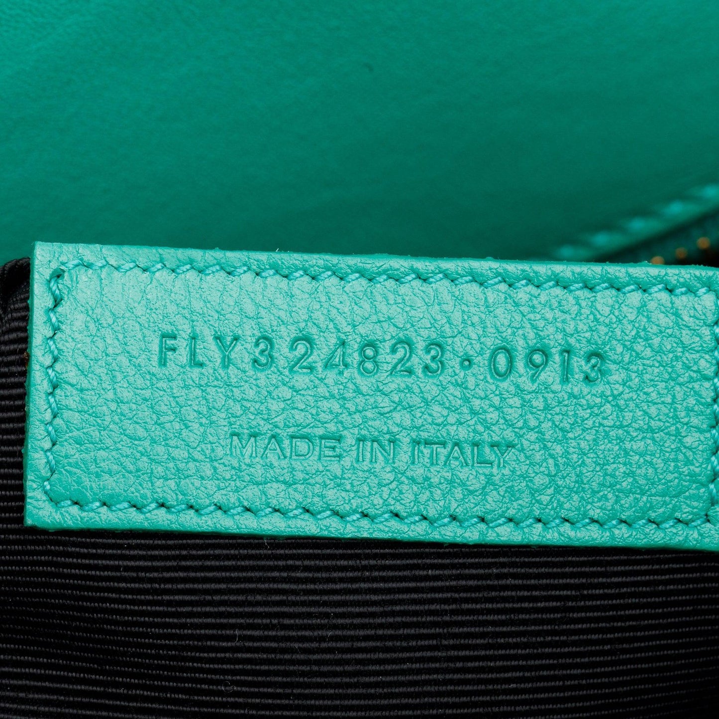 Saint Laurent Green Leather Small Sac De Jour