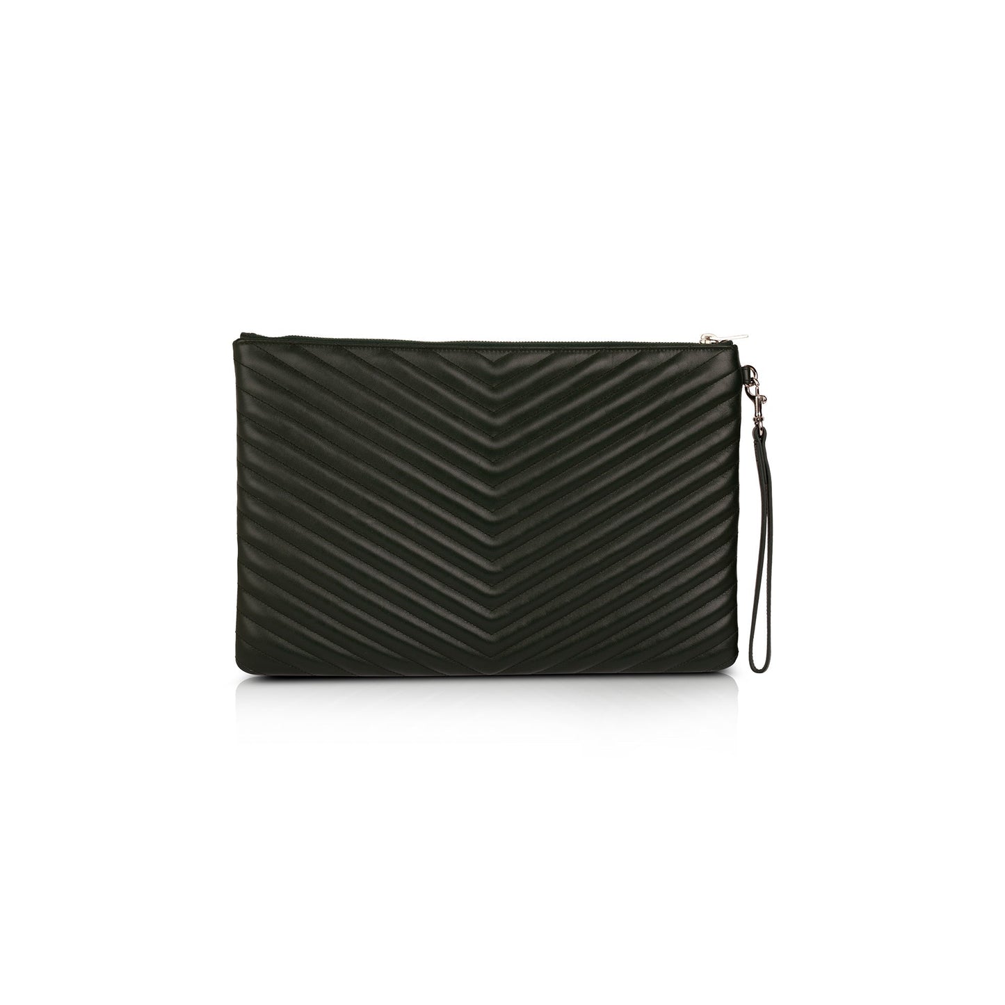 Saint Laurent Green Matelasse Document Holder