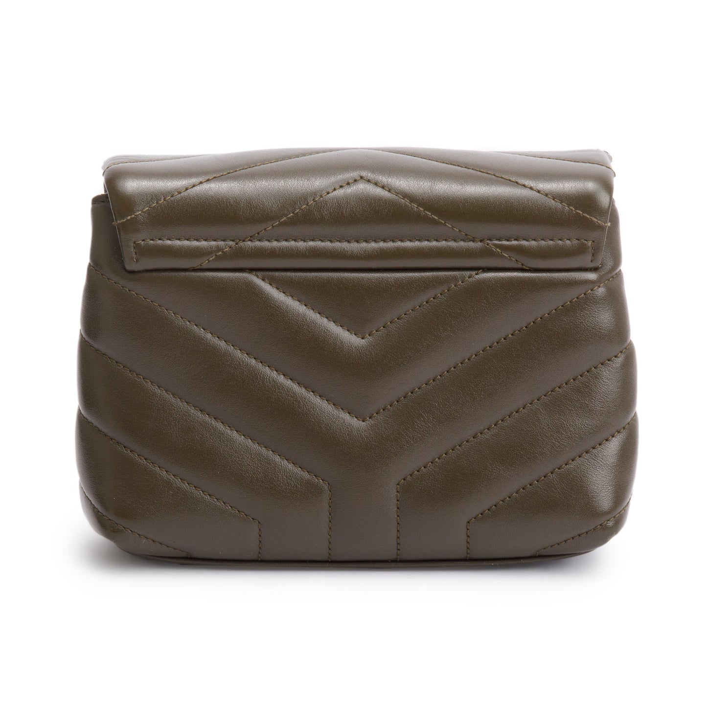 Saint Laurent Green Monogram Matelasse Toy Loulou Crossbody Bag